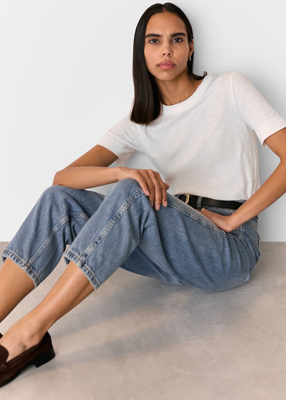 Whistles Rosa Double Trim T-Shirt Whistles Rosa Double Trim T-Shirt
