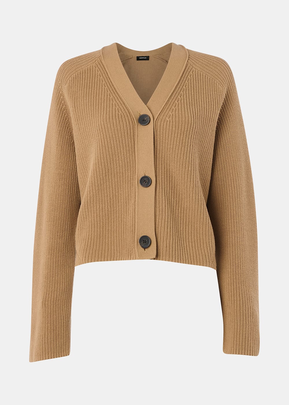 Whistles Camel Nala Cotton Cardigan Whistles Camel Nala Cotton Cardigan