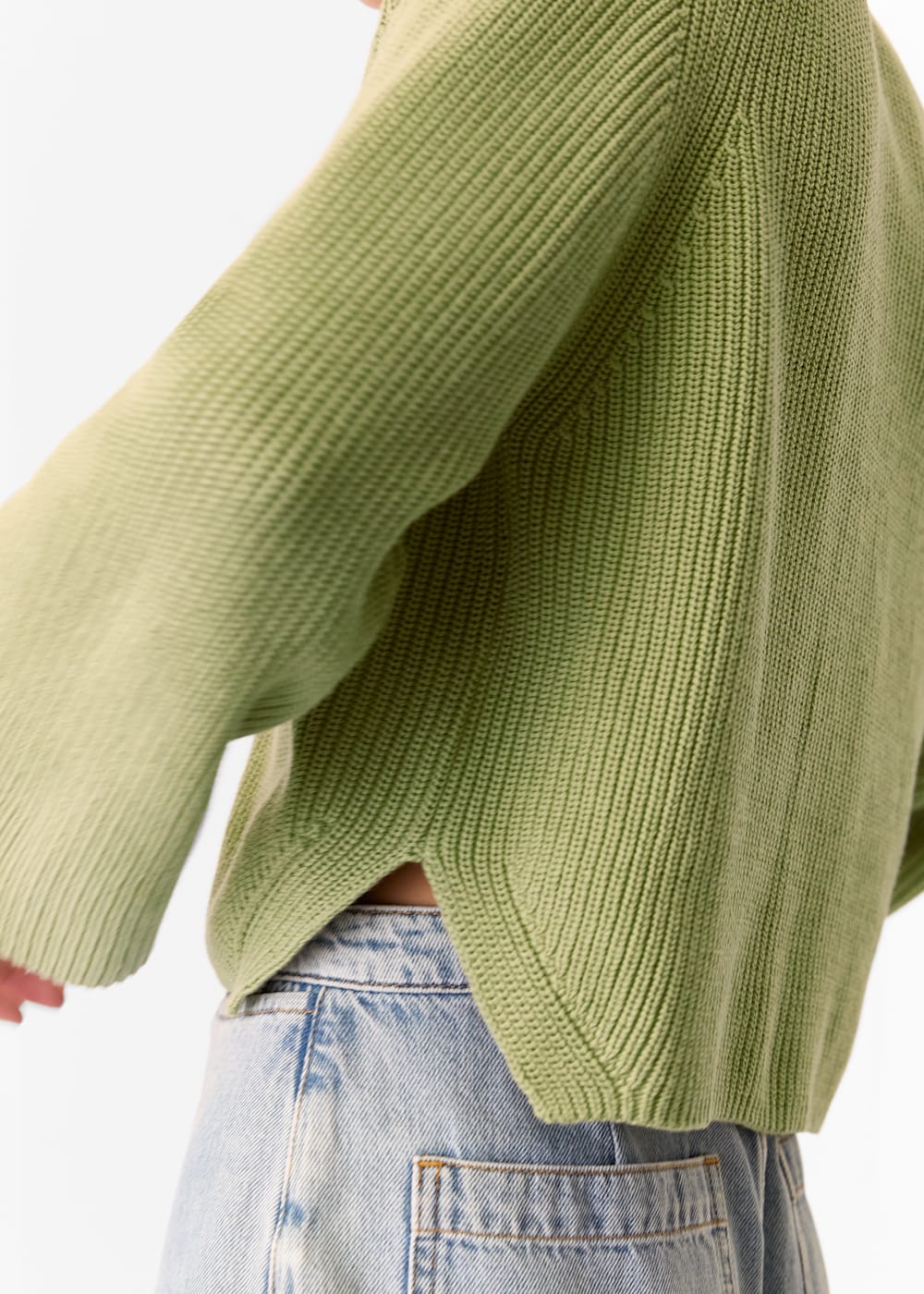 Whistles Green Nala Cotton Cardigan Whistles Green Nala Cotton Cardigan