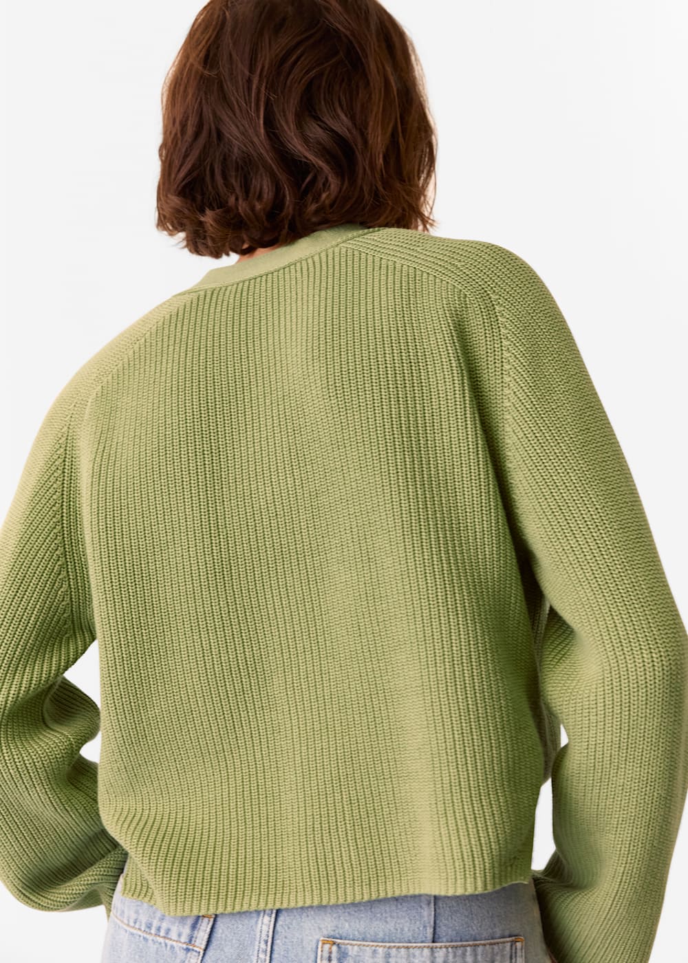 Whistles Green Nala Cotton Cardigan Whistles Green Nala Cotton Cardigan