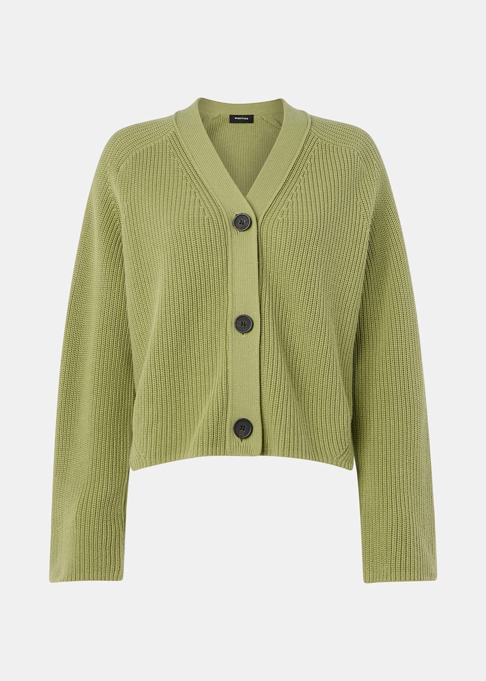 Whistles Green Nala Cotton Cardigan Whistles Green Nala Cotton Cardigan