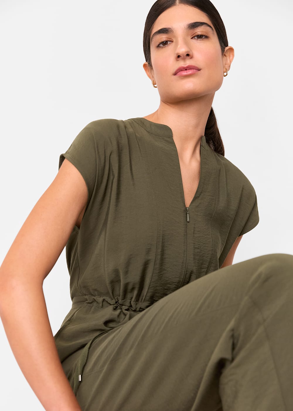 Whistles Sleeveless Drawstring Jumpsuit Whistles Sleeveless Drawstring Jumpsuit