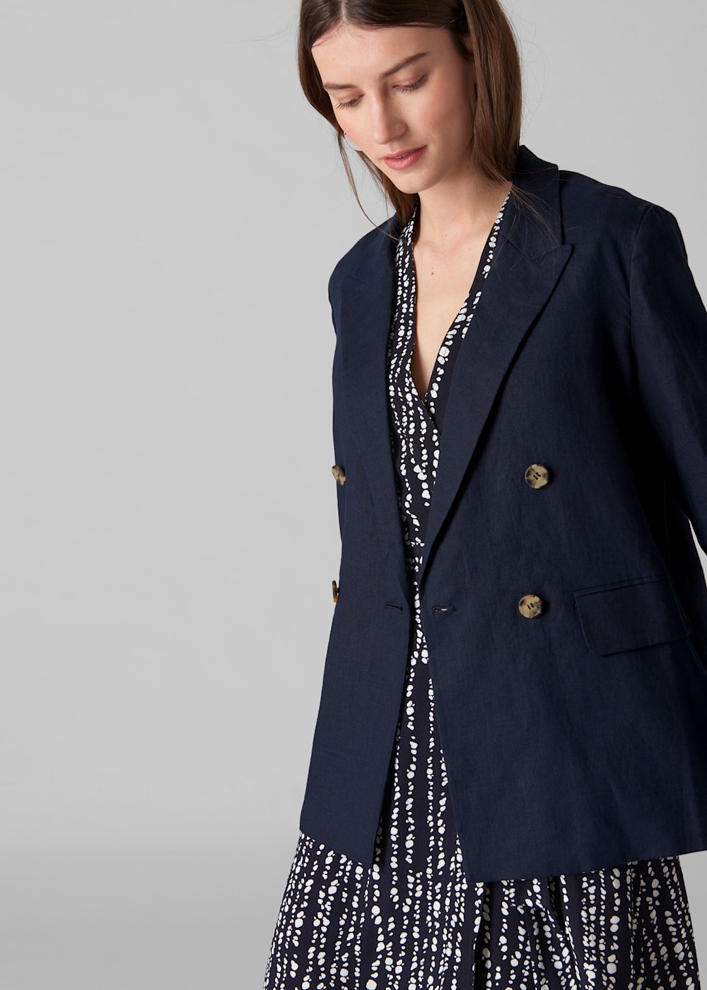 Whistles navy blazer shop