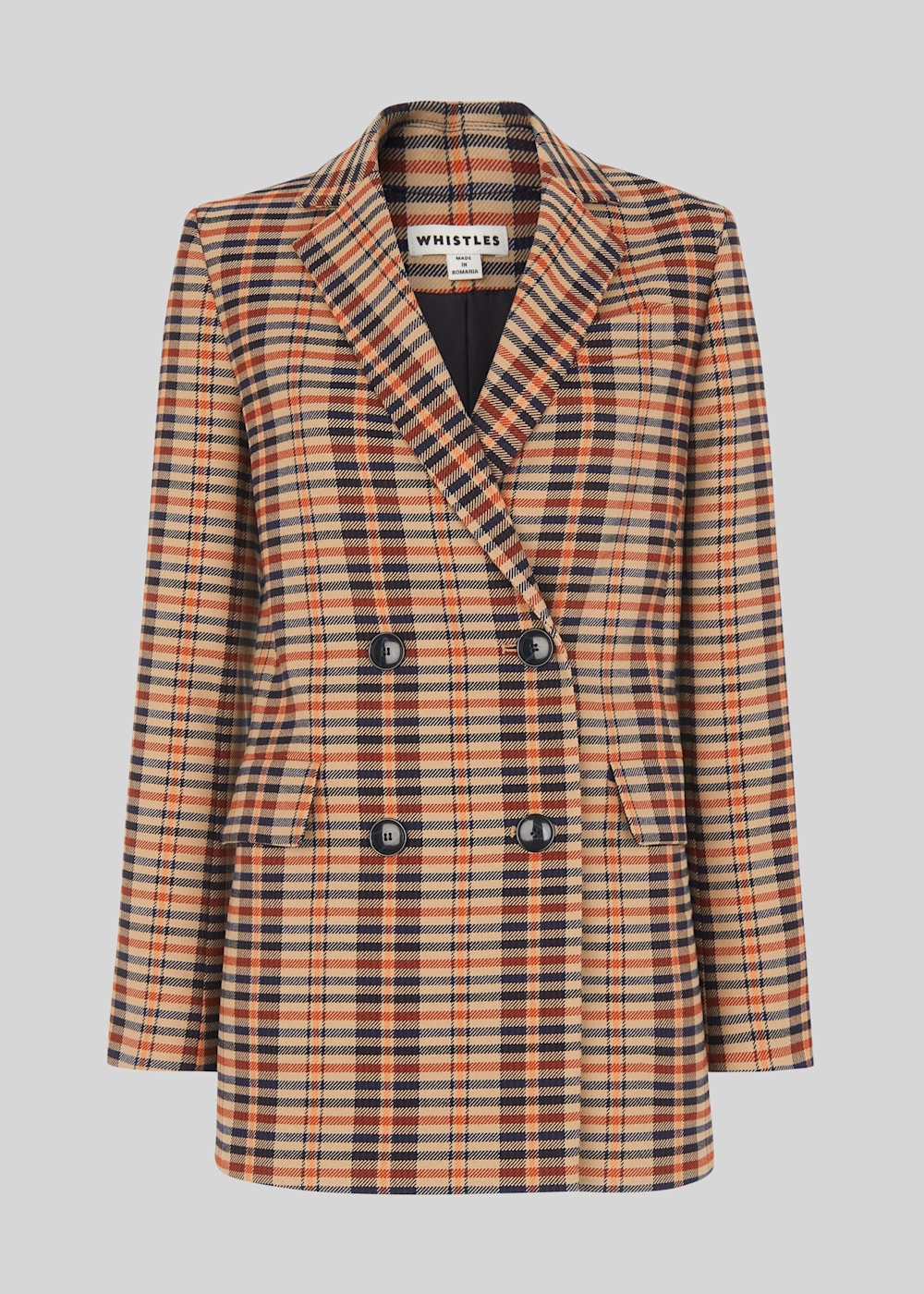 Whistles check double breasted blazer hot sale
