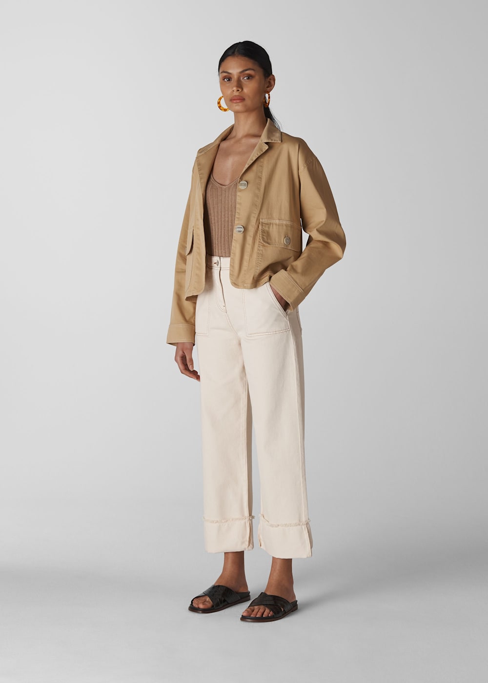 Only cropped utility jacket top