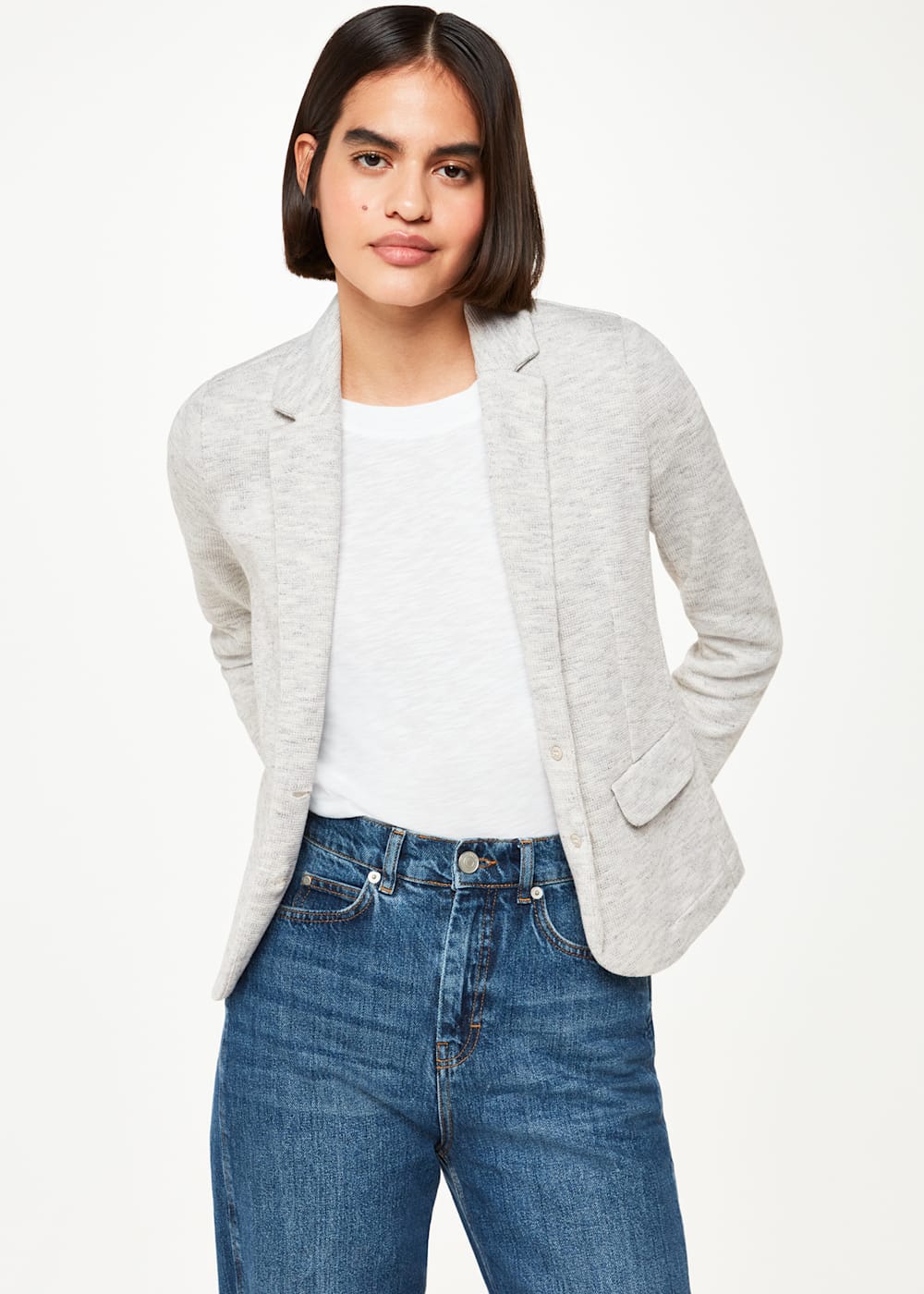 Whistles Navy Slim Jersey Jacket Whistles Navy Slim Jersey Jacket