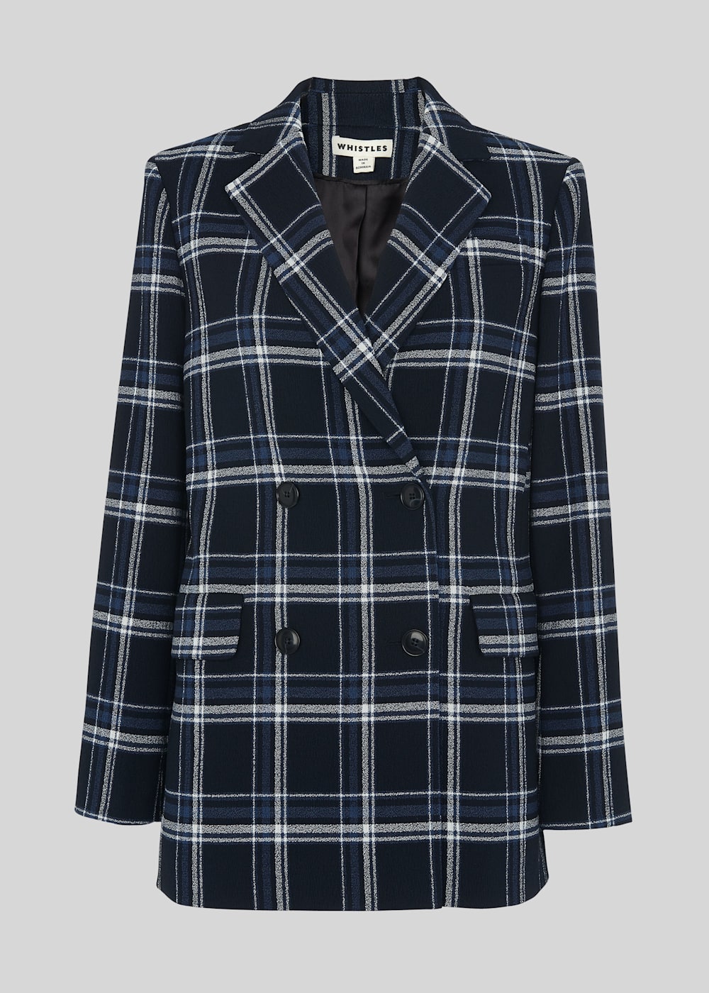 Whistles check blazer online