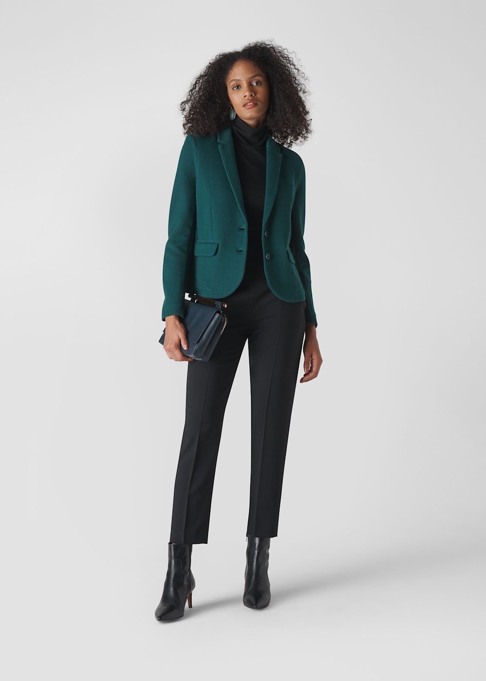 Whistles Green Slim Jersey Jacket Whistles Green Slim Jersey Jacket