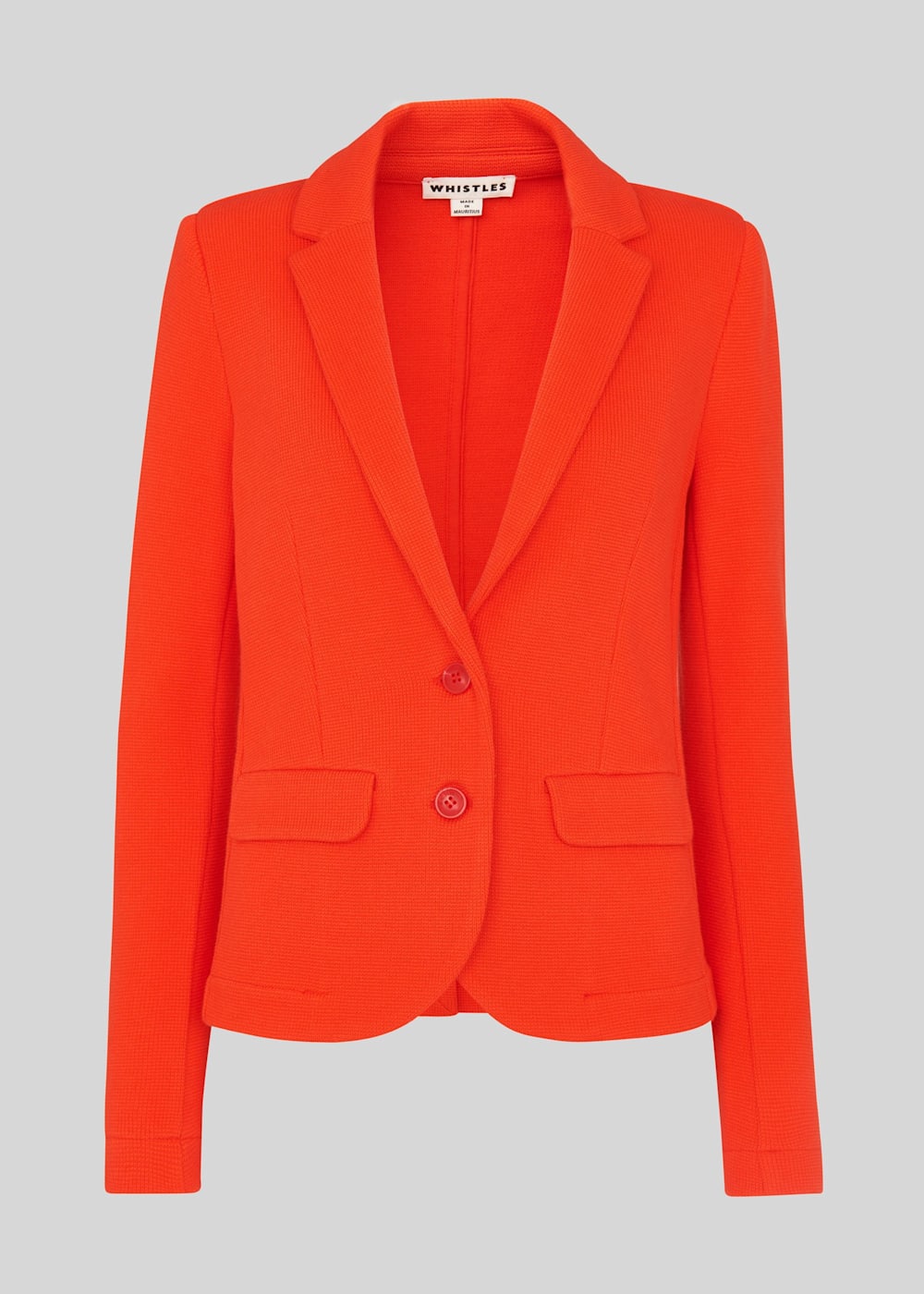 Whistles slim jersey jacket red shop