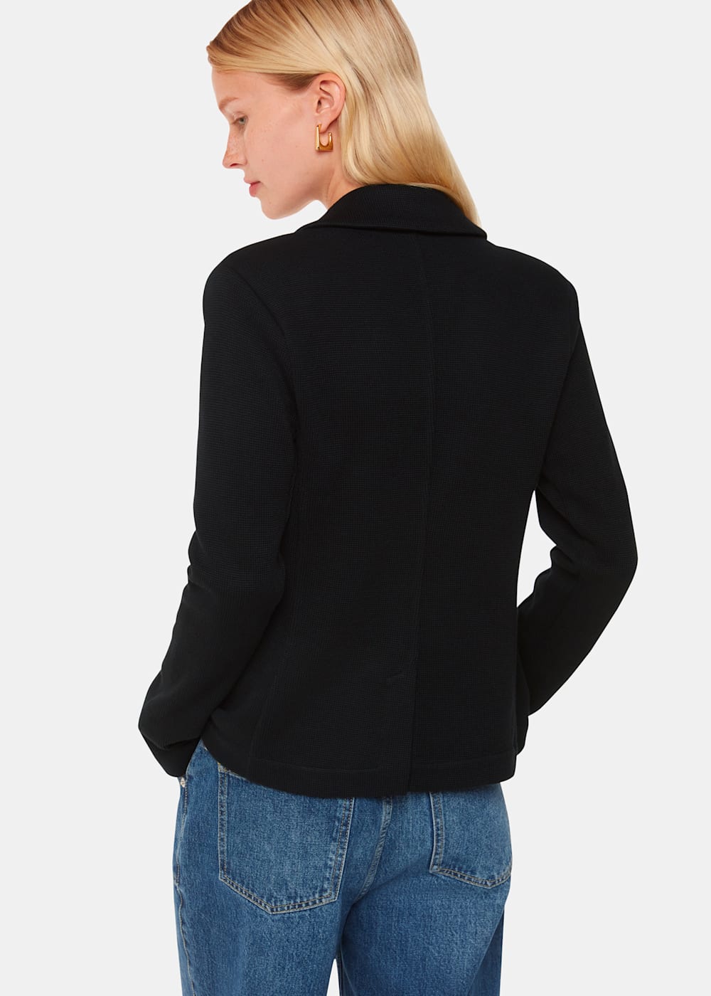Whistles Black Slim Jersey Jacket Whistles Black Slim Jersey Jacket