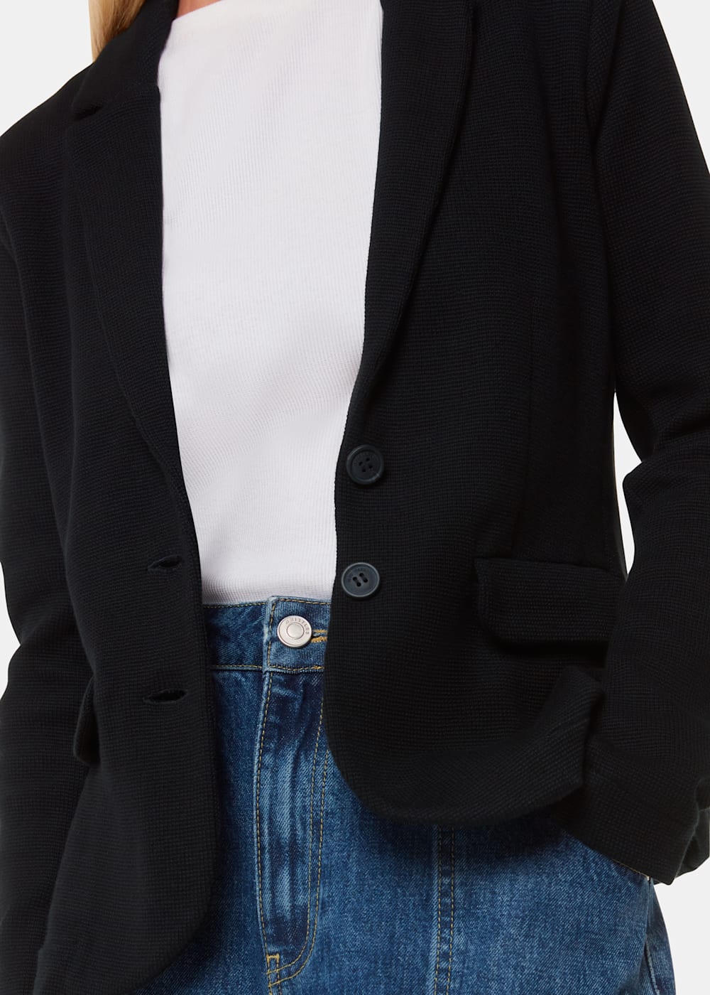 Whistles Black Slim Jersey Jacket Whistles Black Slim Jersey Jacket
