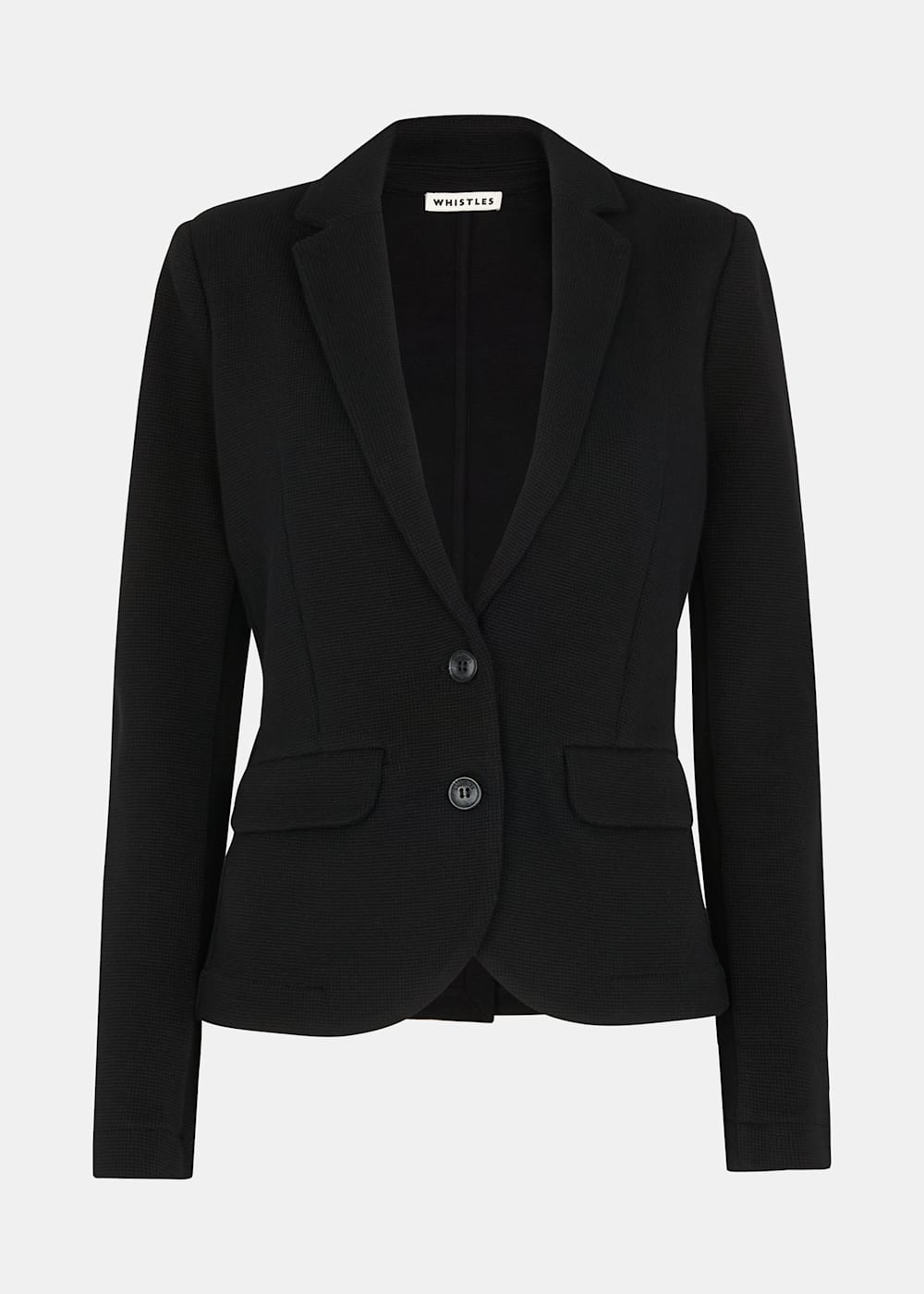 Black Slim Fit Jersey Jacket Whistles Whistles UK