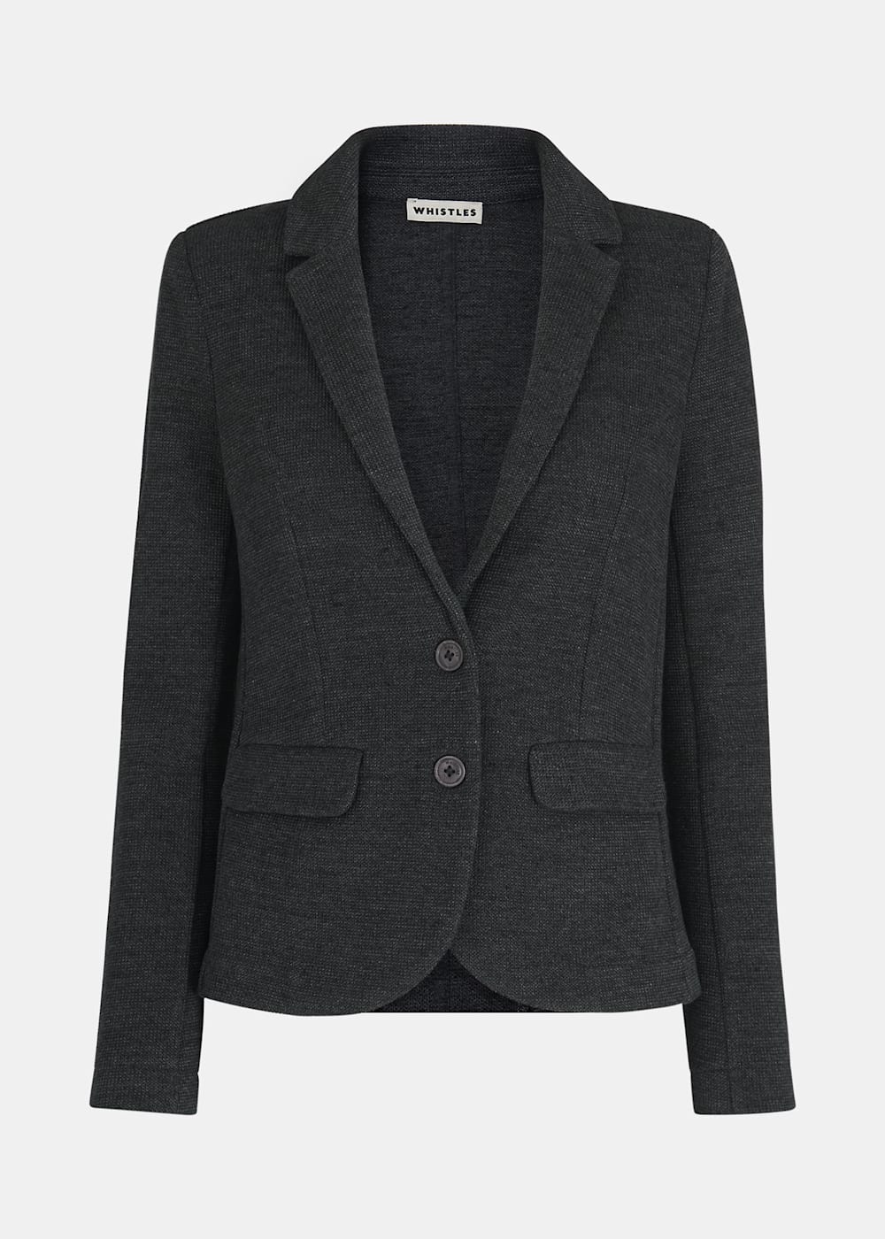 Whistles Dark Grey Slim Jersey Jacket Whistles Dark Grey Slim Jersey Jacket