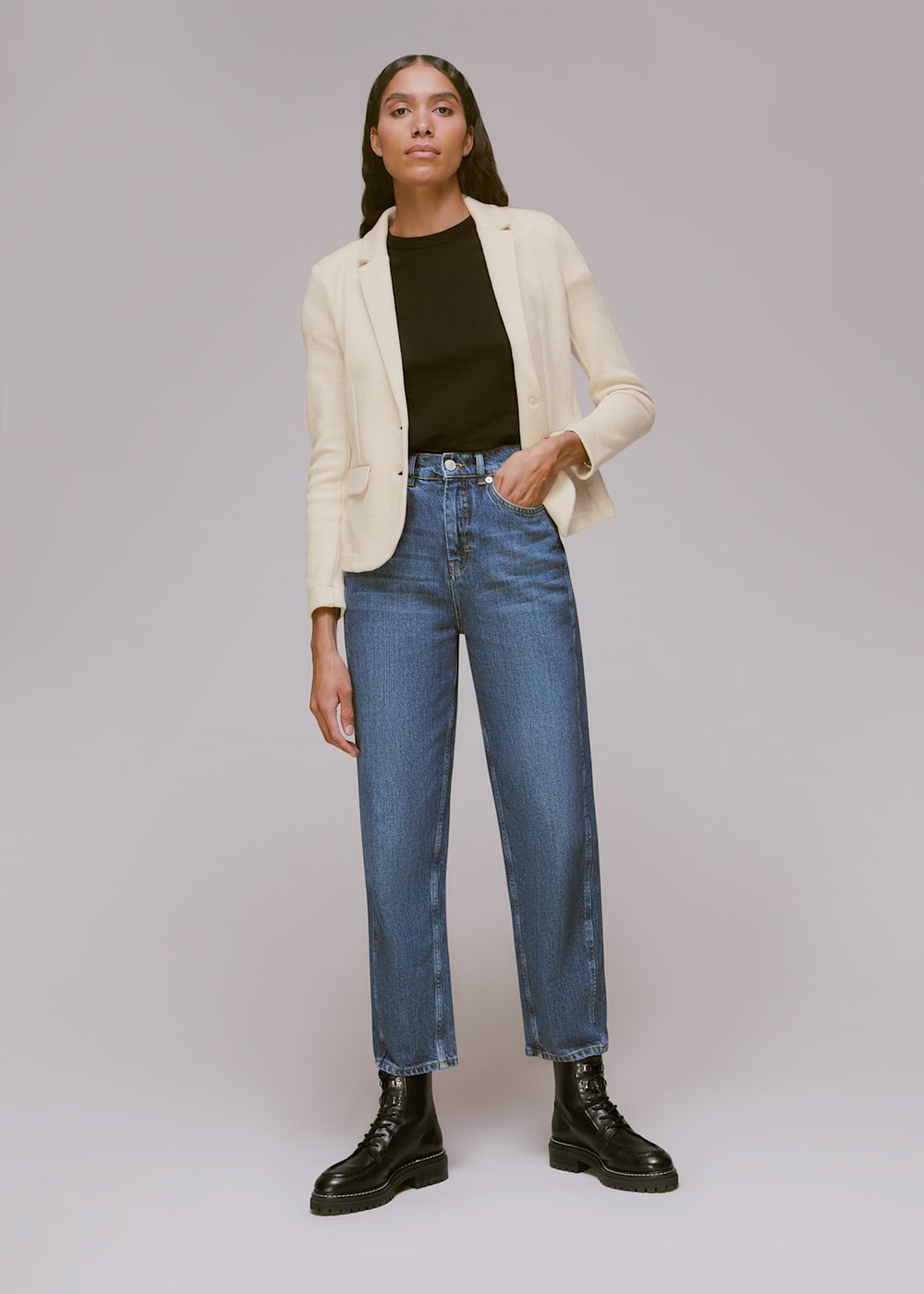 Slim jersey jacket whistles discount
