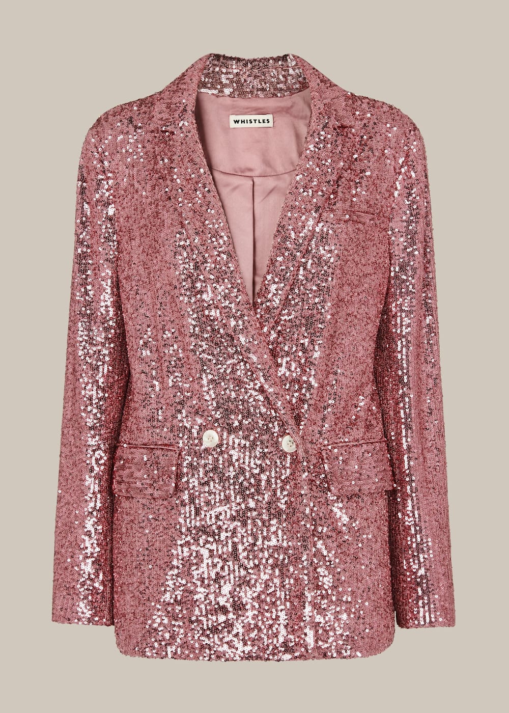 Pink sequin coat hot sale