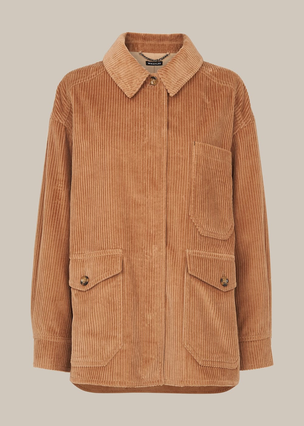 Corduroy button up jacket top