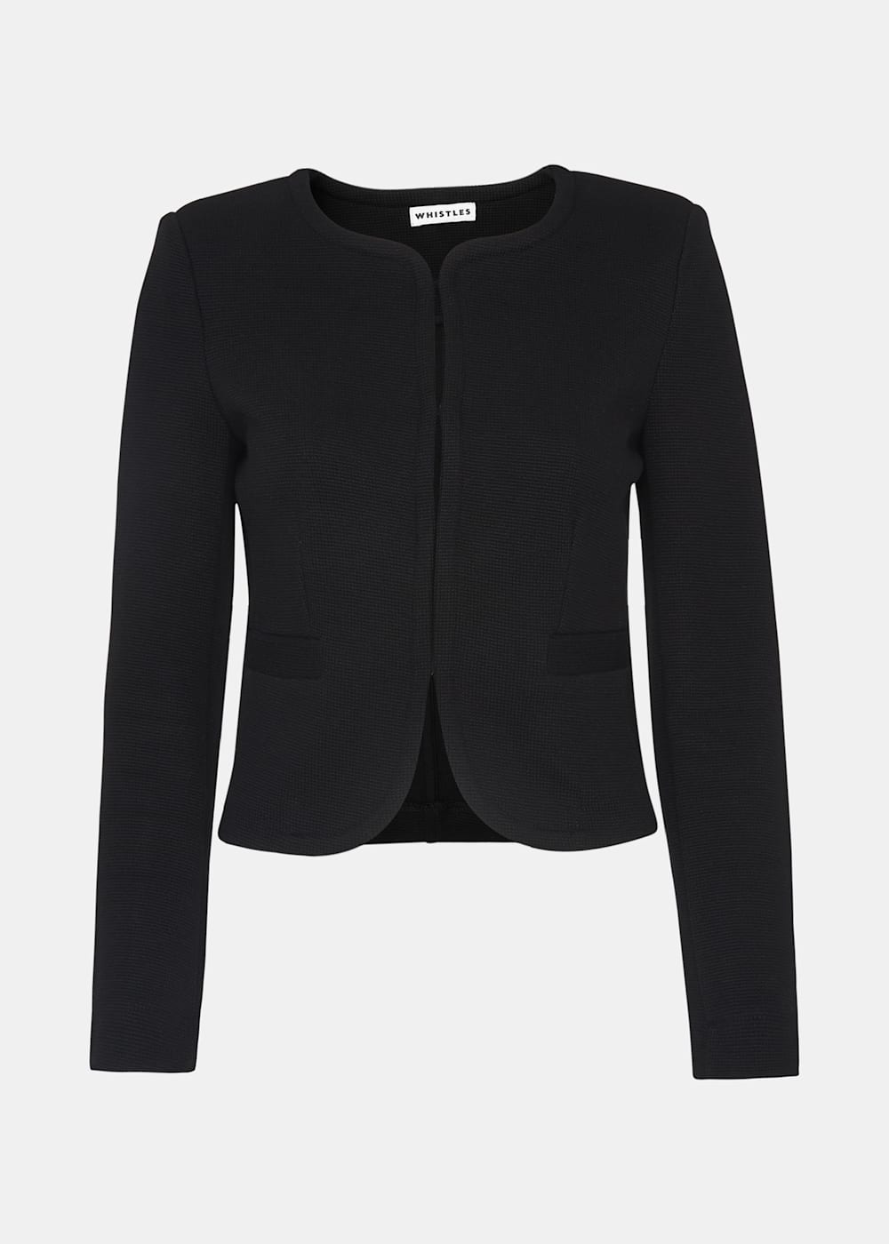 Whistles slim jersey jacket black deals