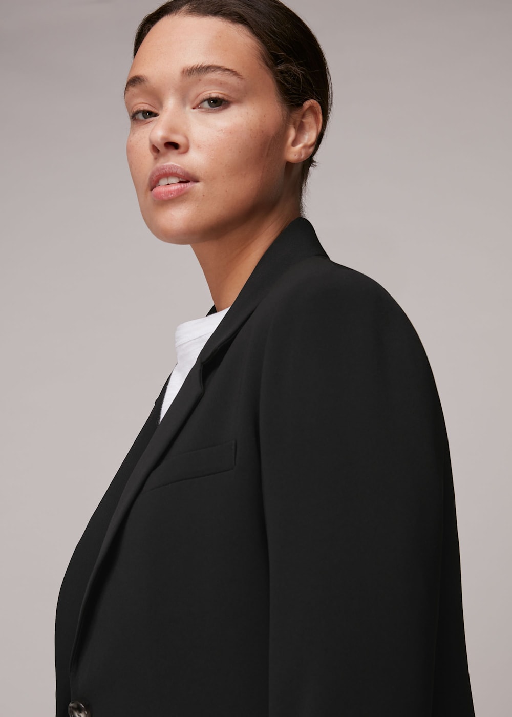 Cropped blazer hot sale