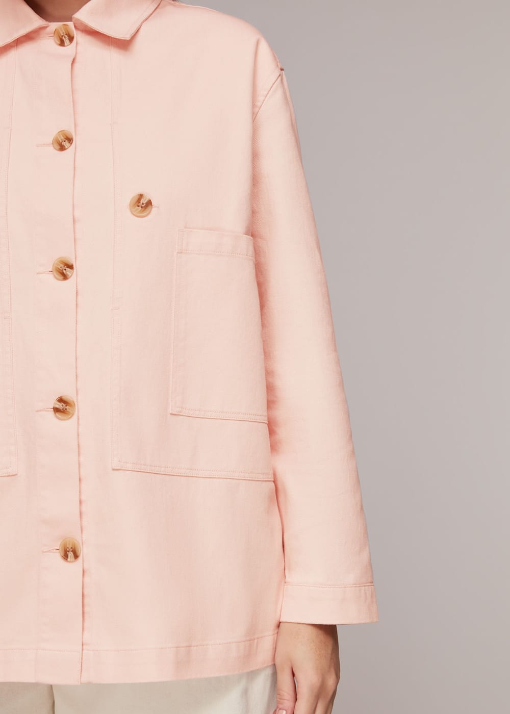 Pink cargo jacket hot sale