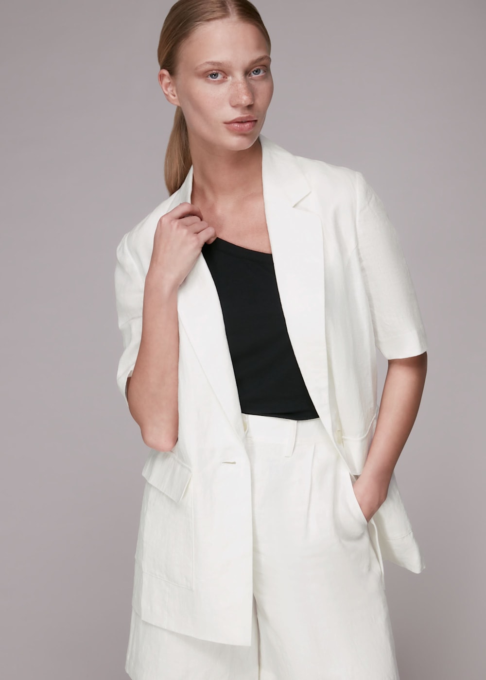 Short white jacket clearance