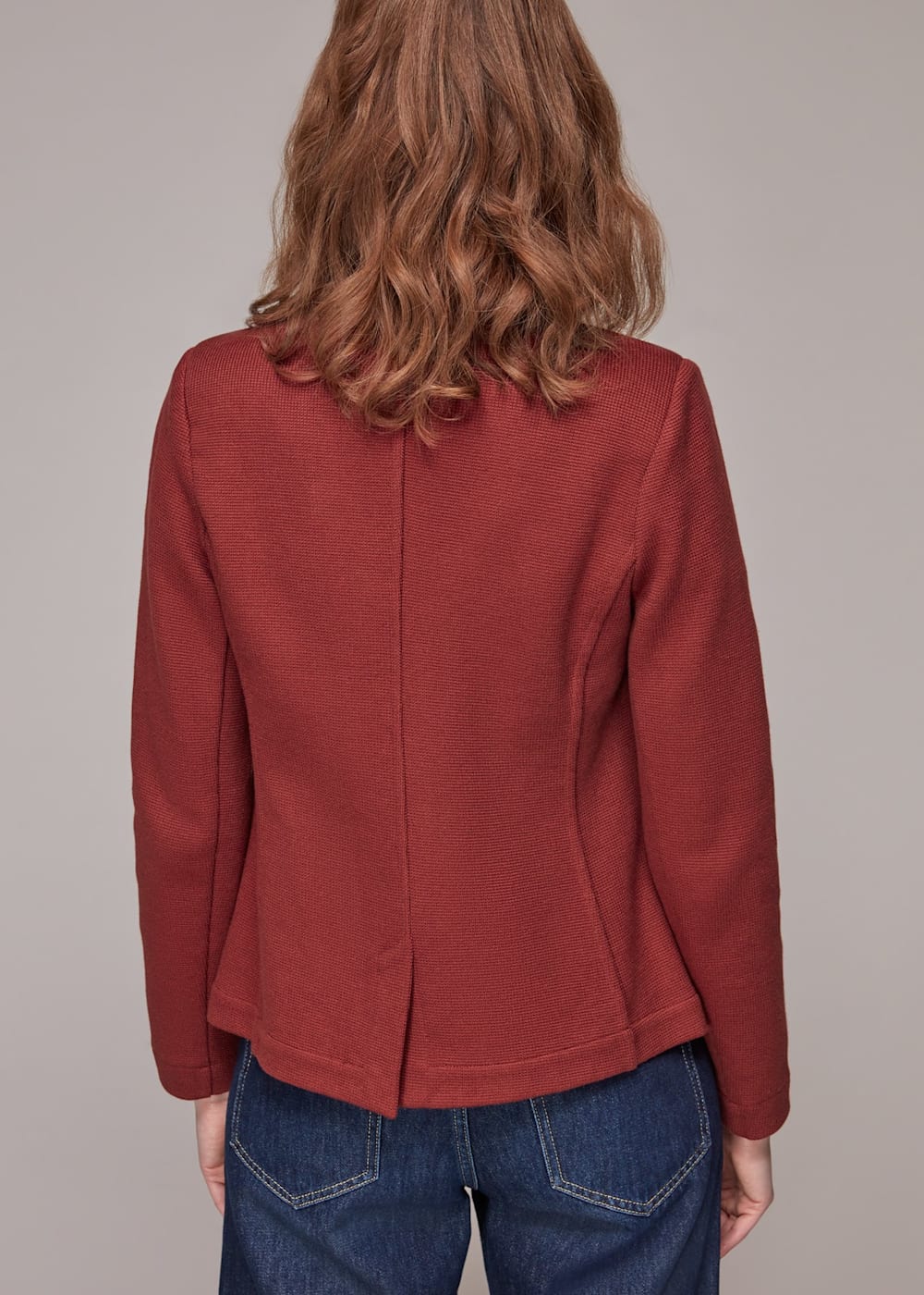 Whistles slim jersey jacket red hot sale