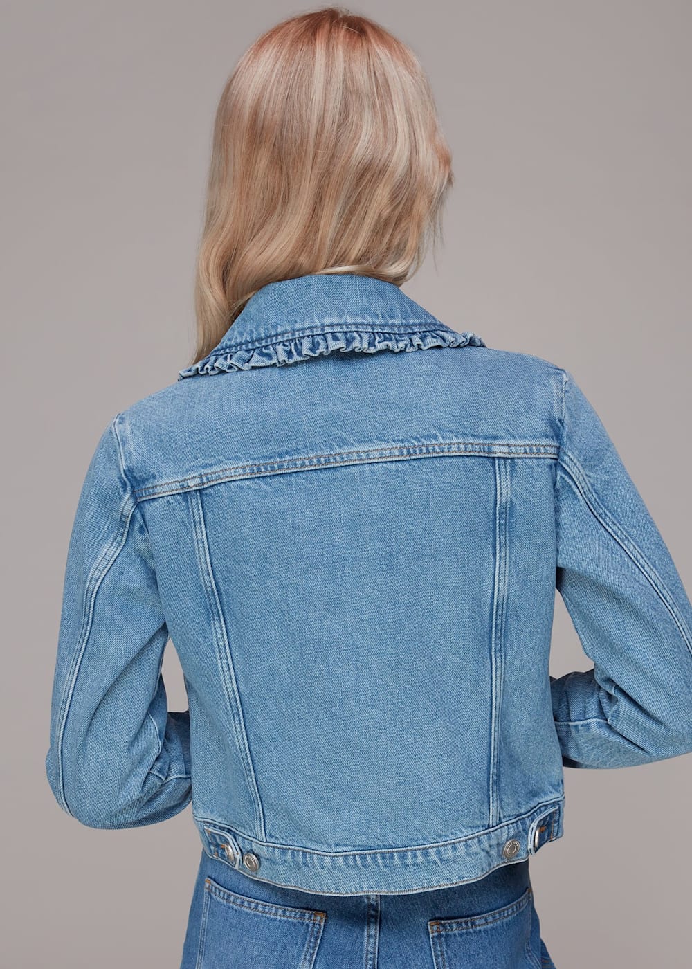 Denim Collar Detail Denim Jacket | WHISTLES | Whistles US |
