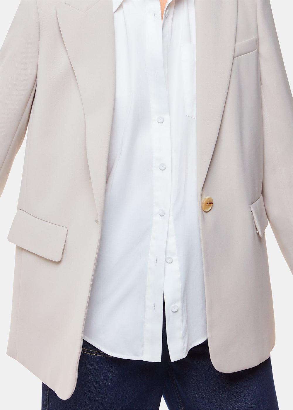 Women's Light Grey Oversized Blazer | Whistles US | Women's Light Grey Oversized Blazer | Whistles US |