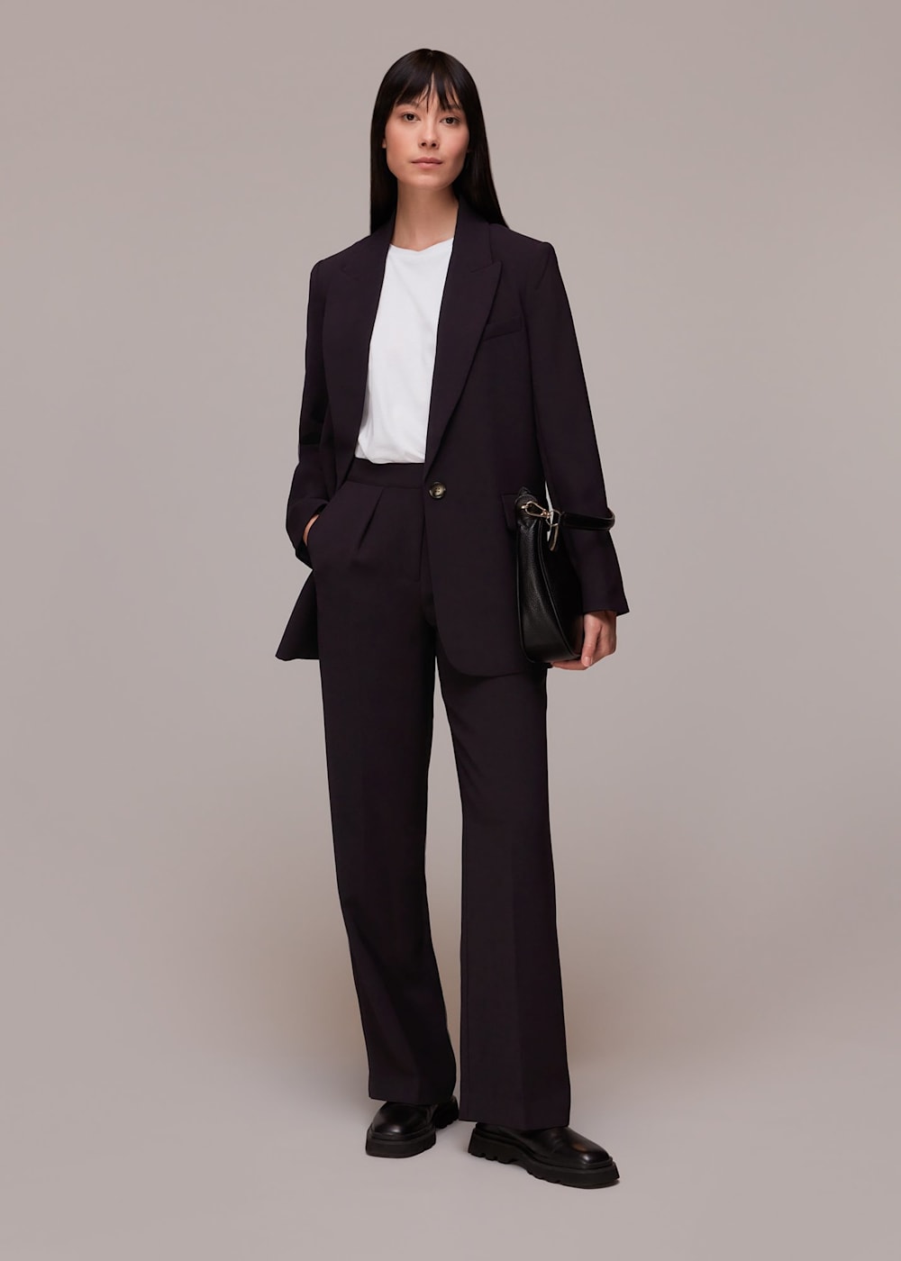 Aubergine blazer store