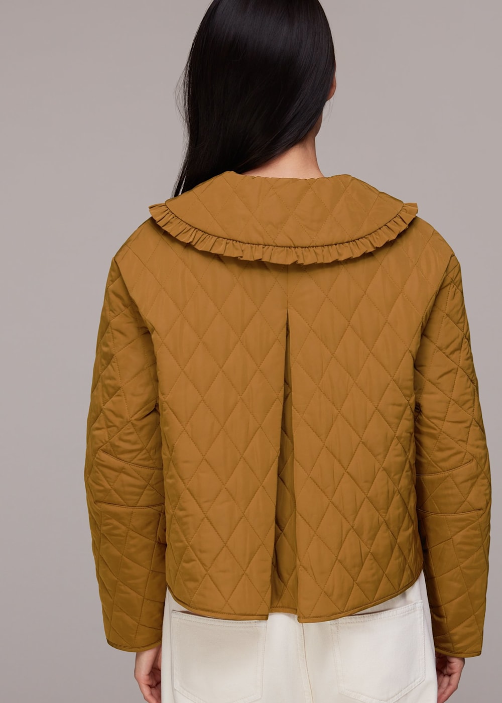 Tobacco Collar Detail Quilted Jacket | WHISTLES | Whistles US |