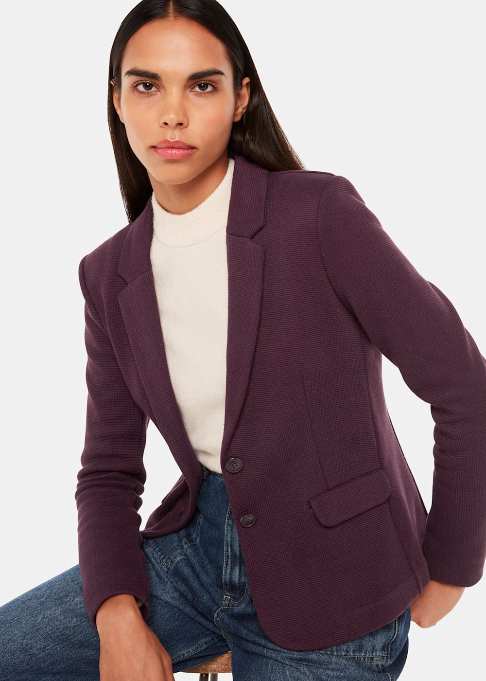 Whistles Black Slim Jersey Jacket Whistles Black Slim Jersey Jacket