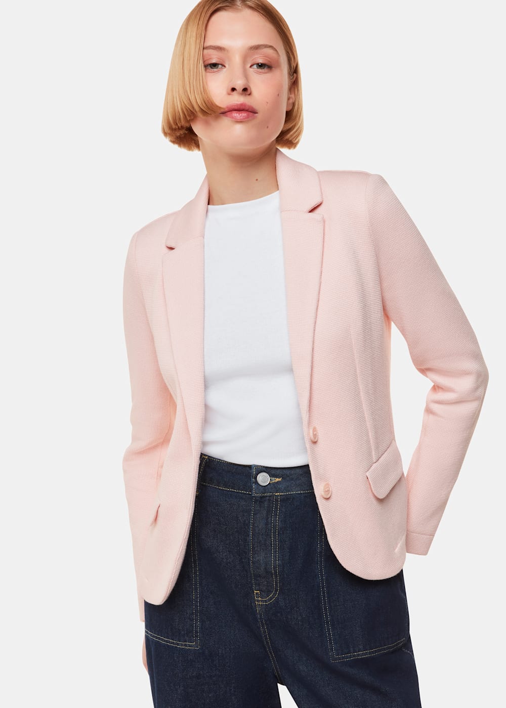 Pink Slim Jersey Jacket WHISTLES Whistles UK
