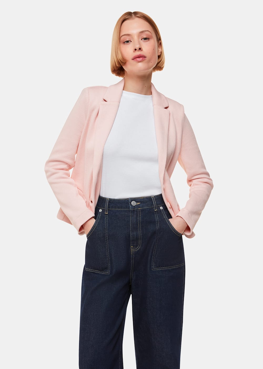 Whistles pink jersey jacket online