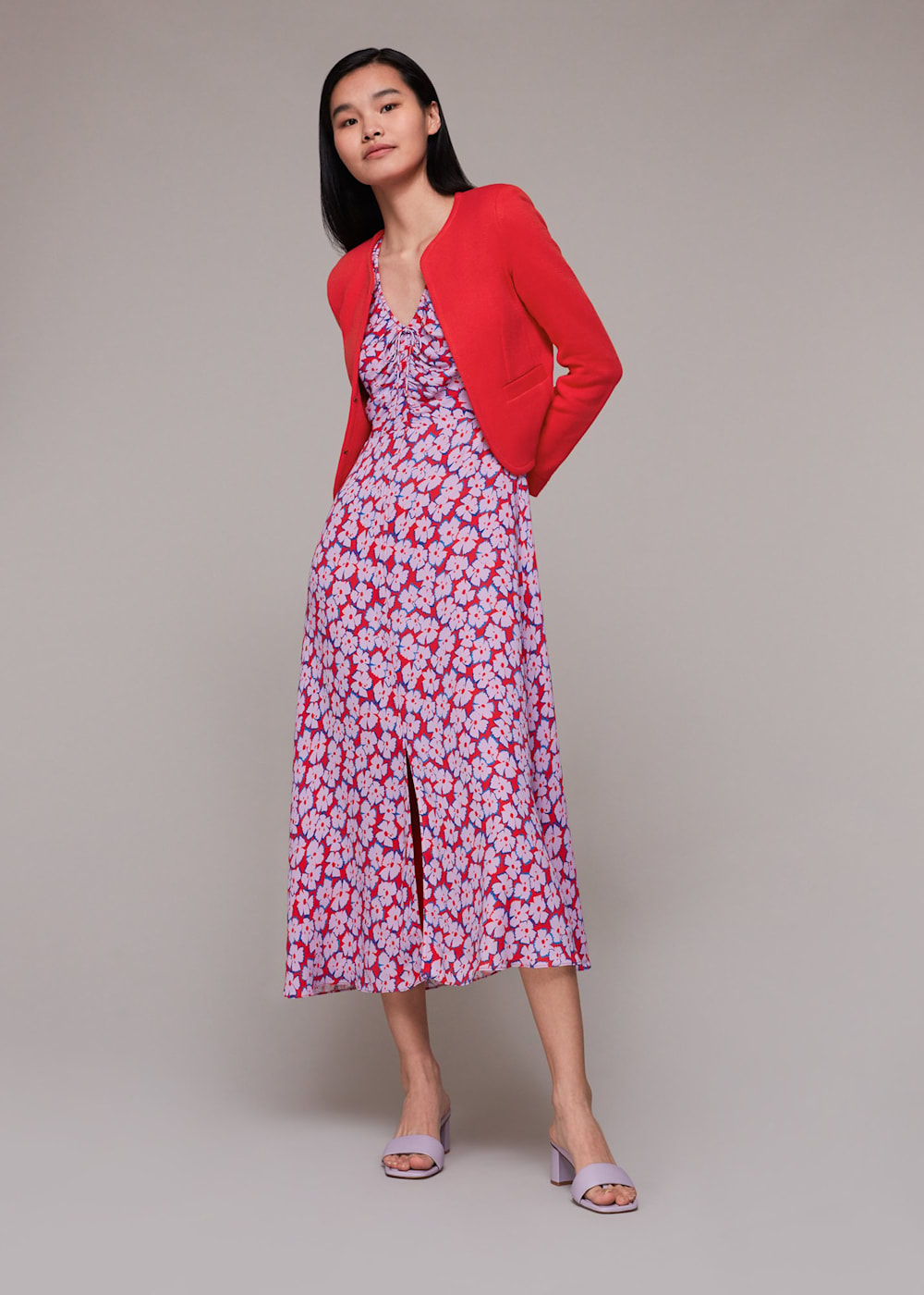 Whistles slim jersey jacket red new arrivals