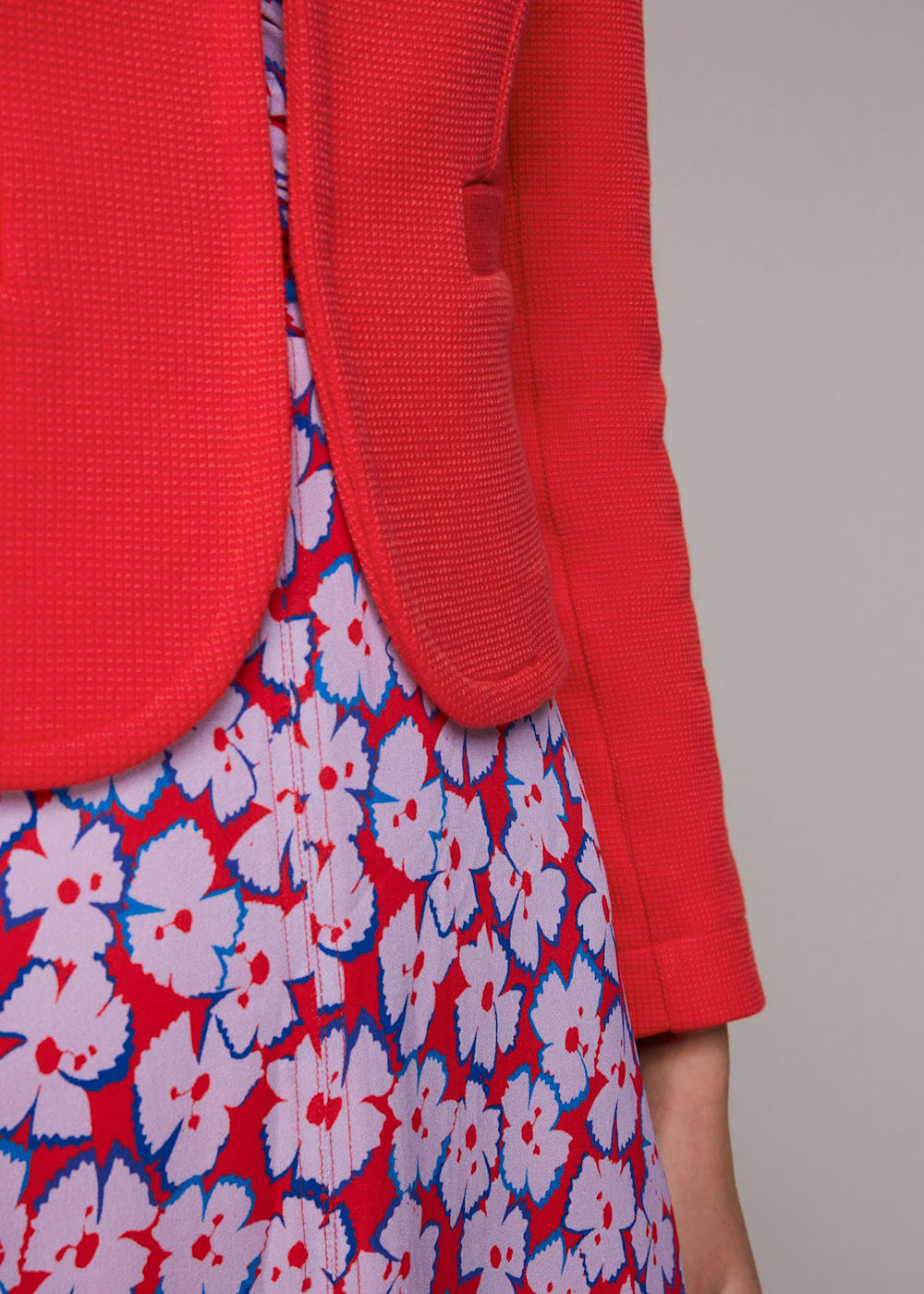 Whistles slim jersey jacket red hot sale