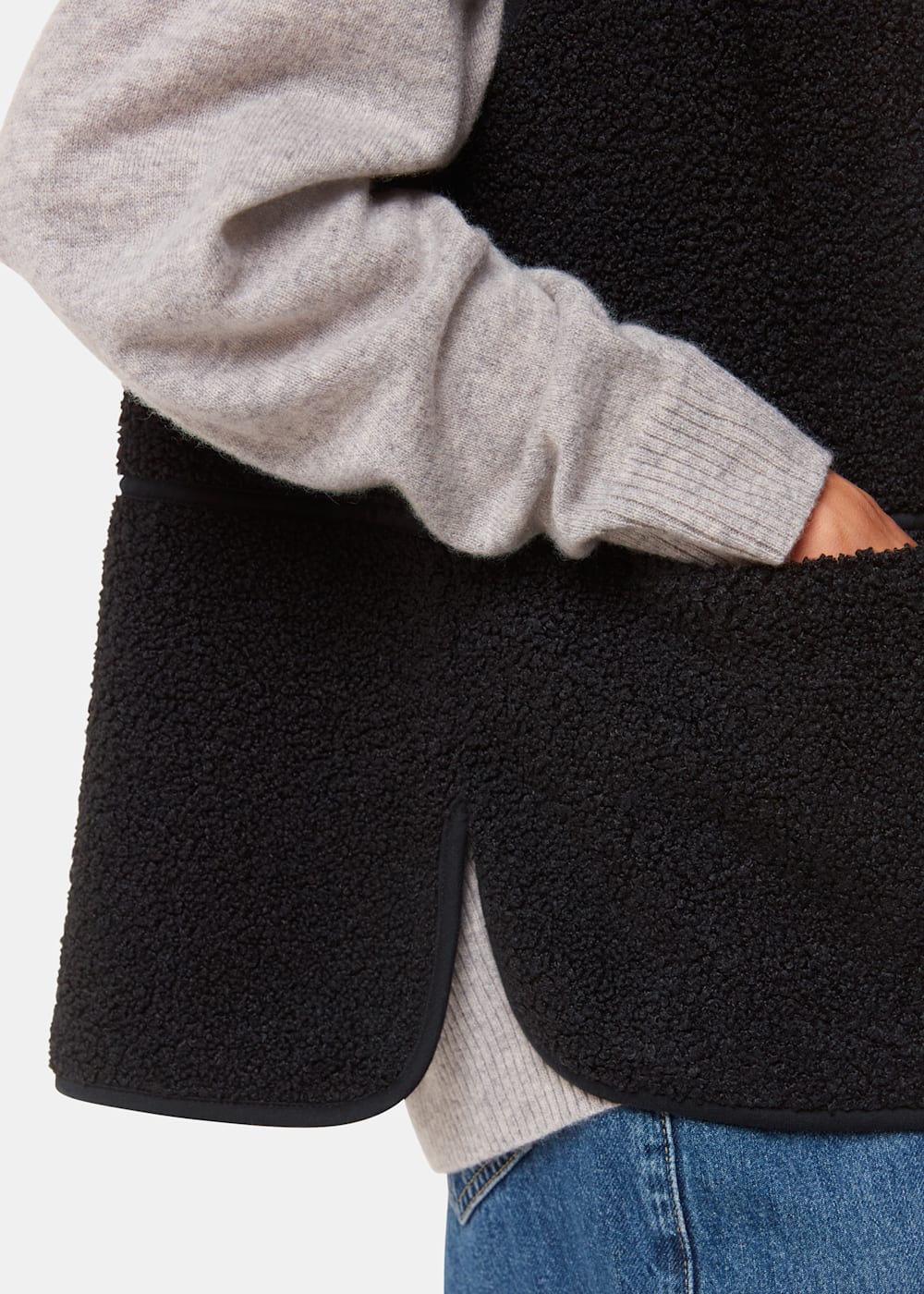 Black fleece gilet hotsell