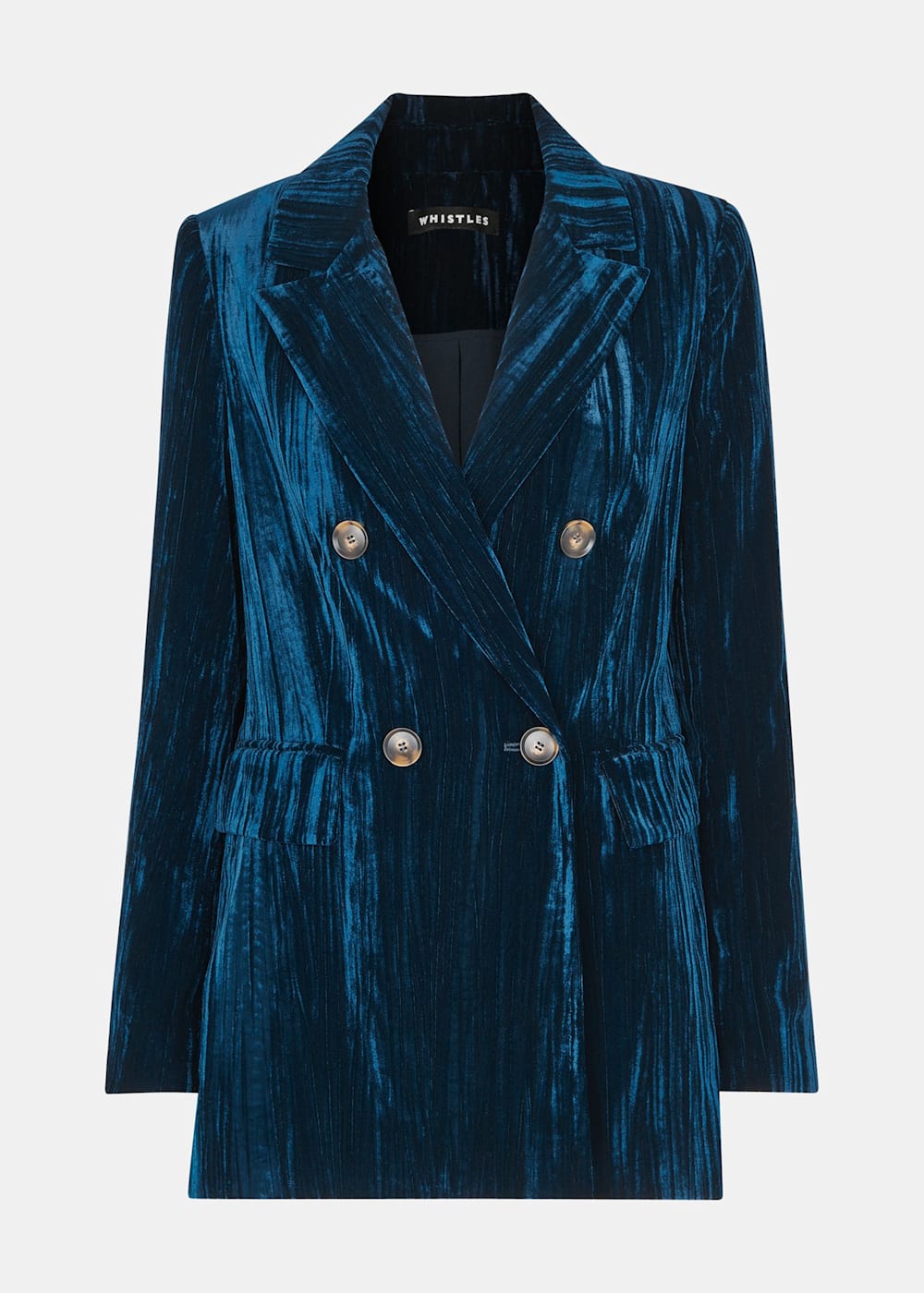 Blue crushed velvet jacket shop
