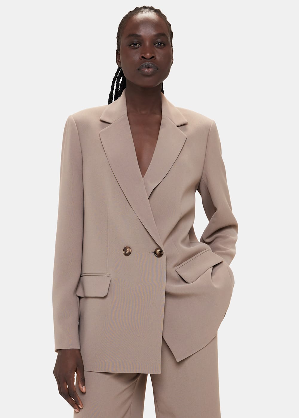 Taupe blazer womens discount