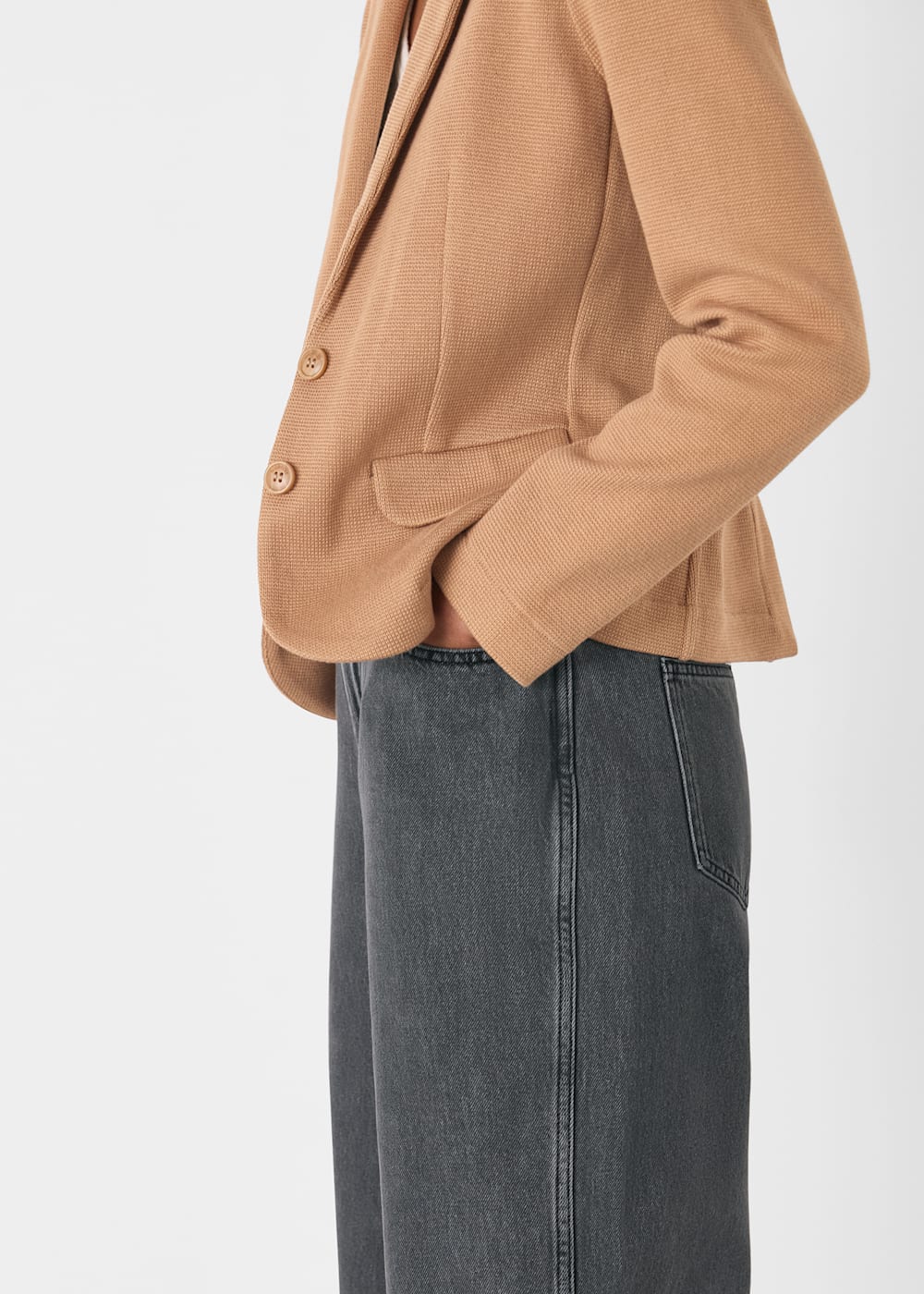 Neutral Slim Jersey Jacket