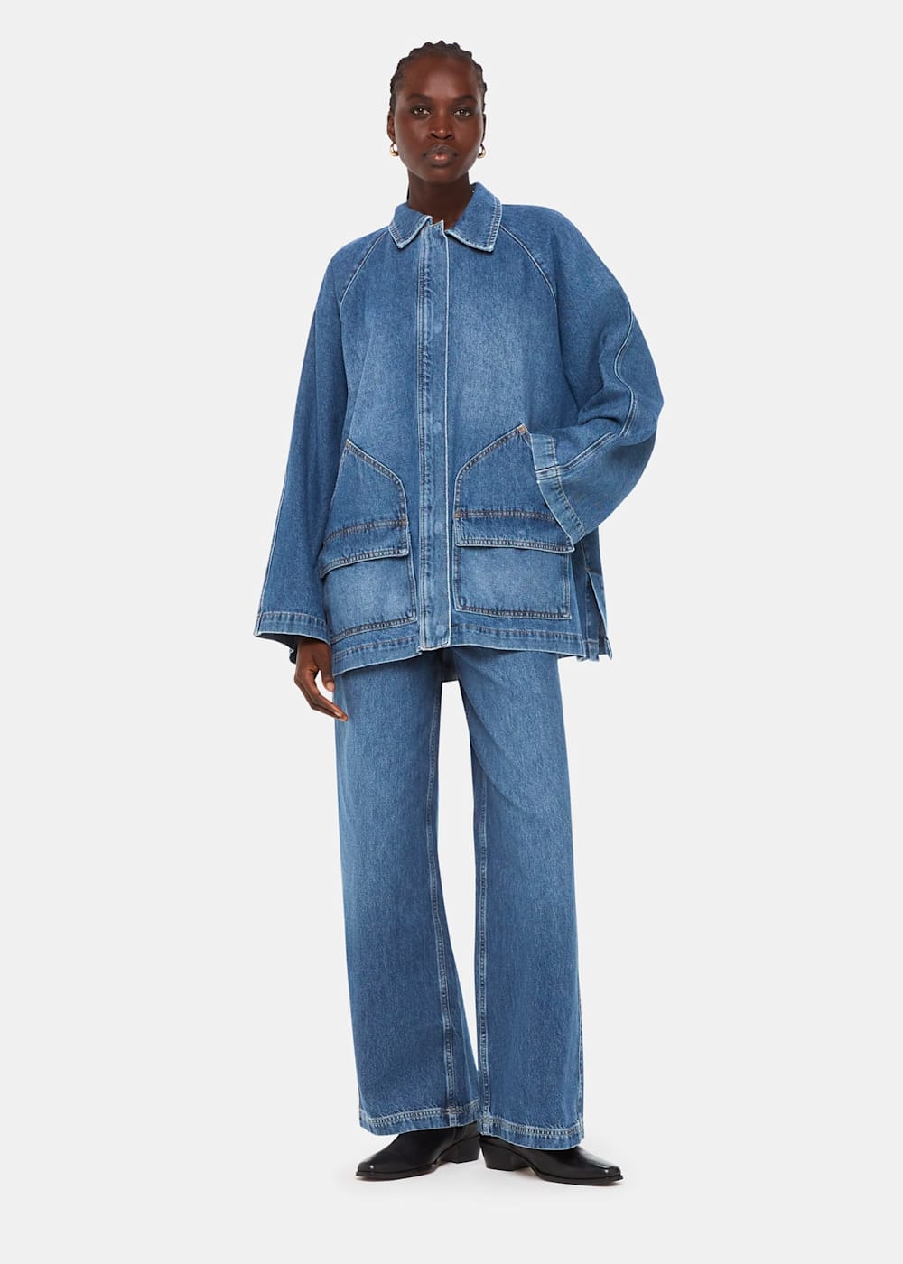 Denim full sleeve jacket cheap
