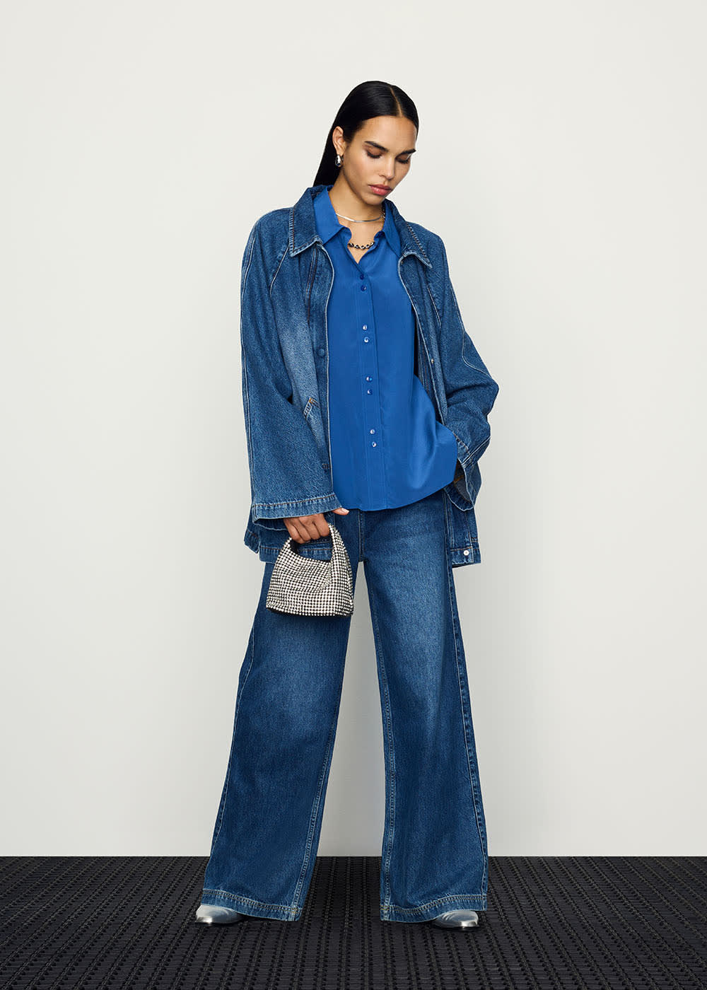 Bell sleeve jean jacket hot sale