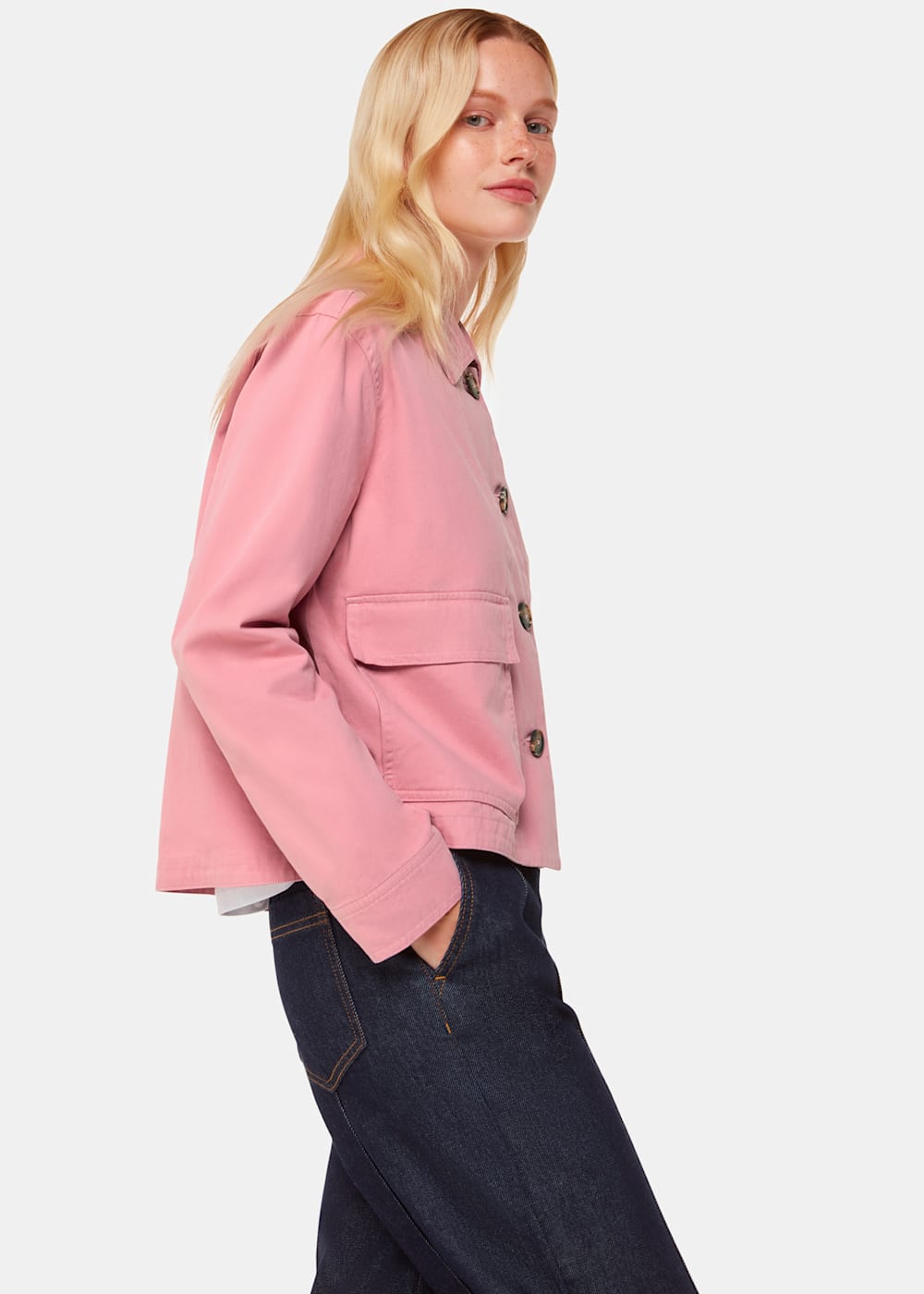 Dusty Pink Marie Casual Jacket WHISTLES Whistles UK