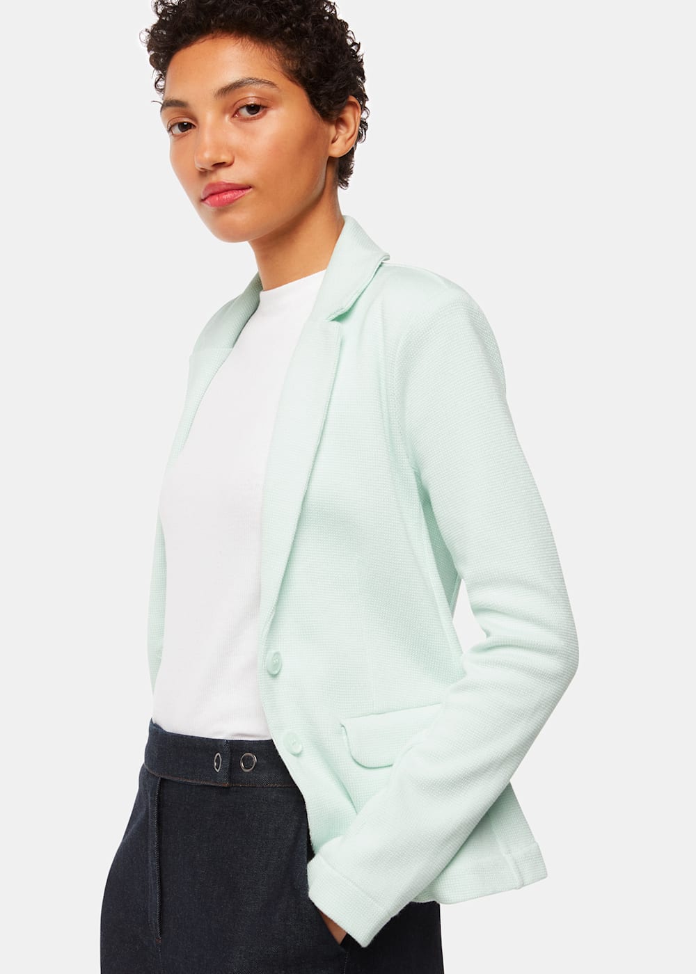 Whistles slim jersey jacket red 2025