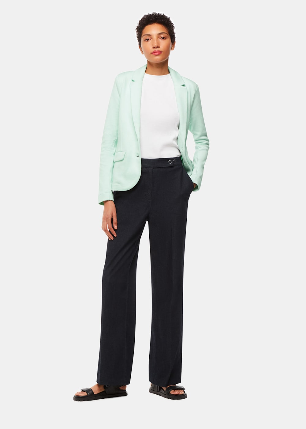 Mint Slim Jersey Jacket WHISTLES Whistles US