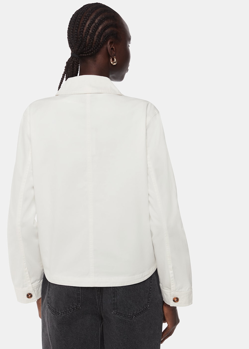 Casual white jacket sale