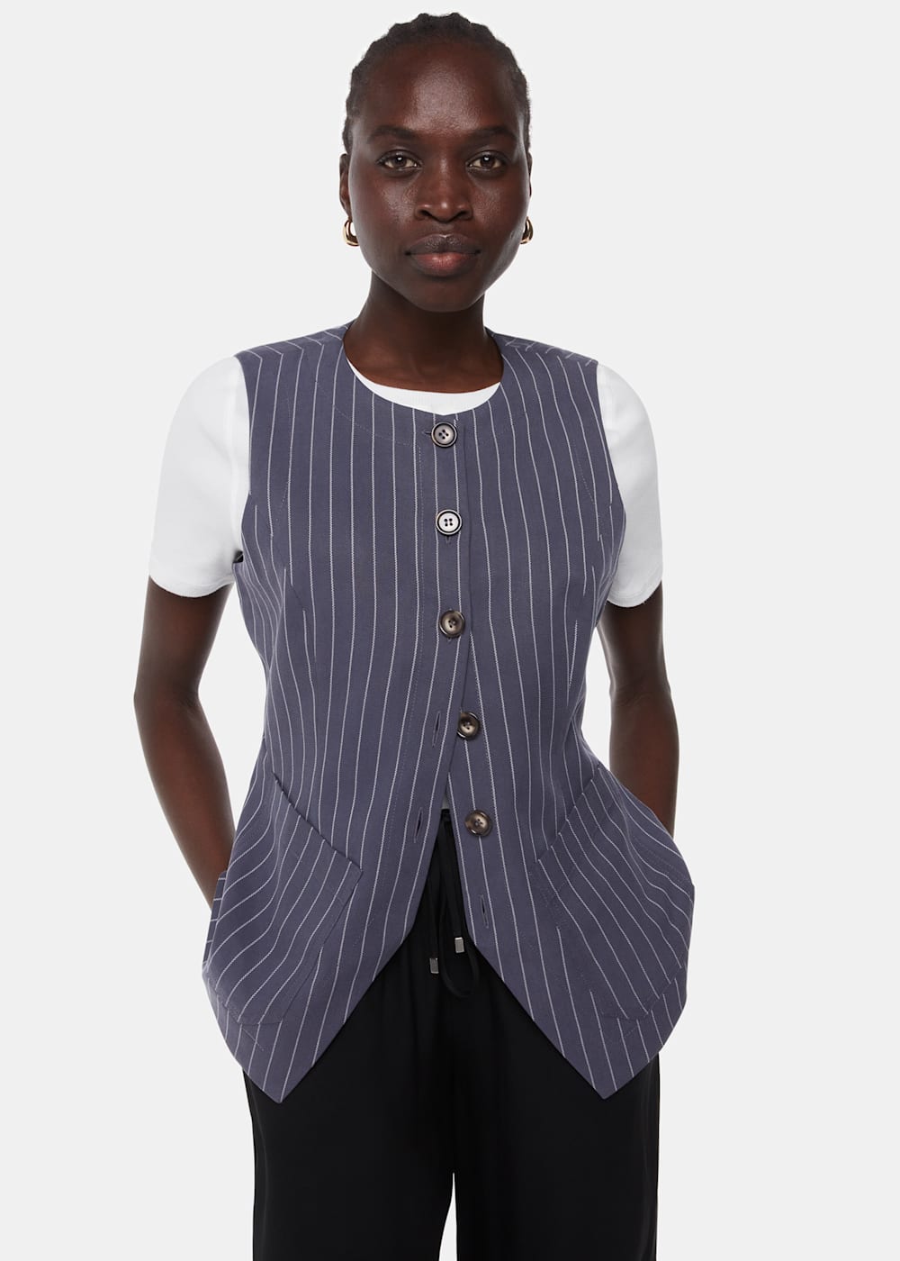 Whistle Lottie Pinstripe Waistcoat Whistle Lottie Pinstripe Waistcoat