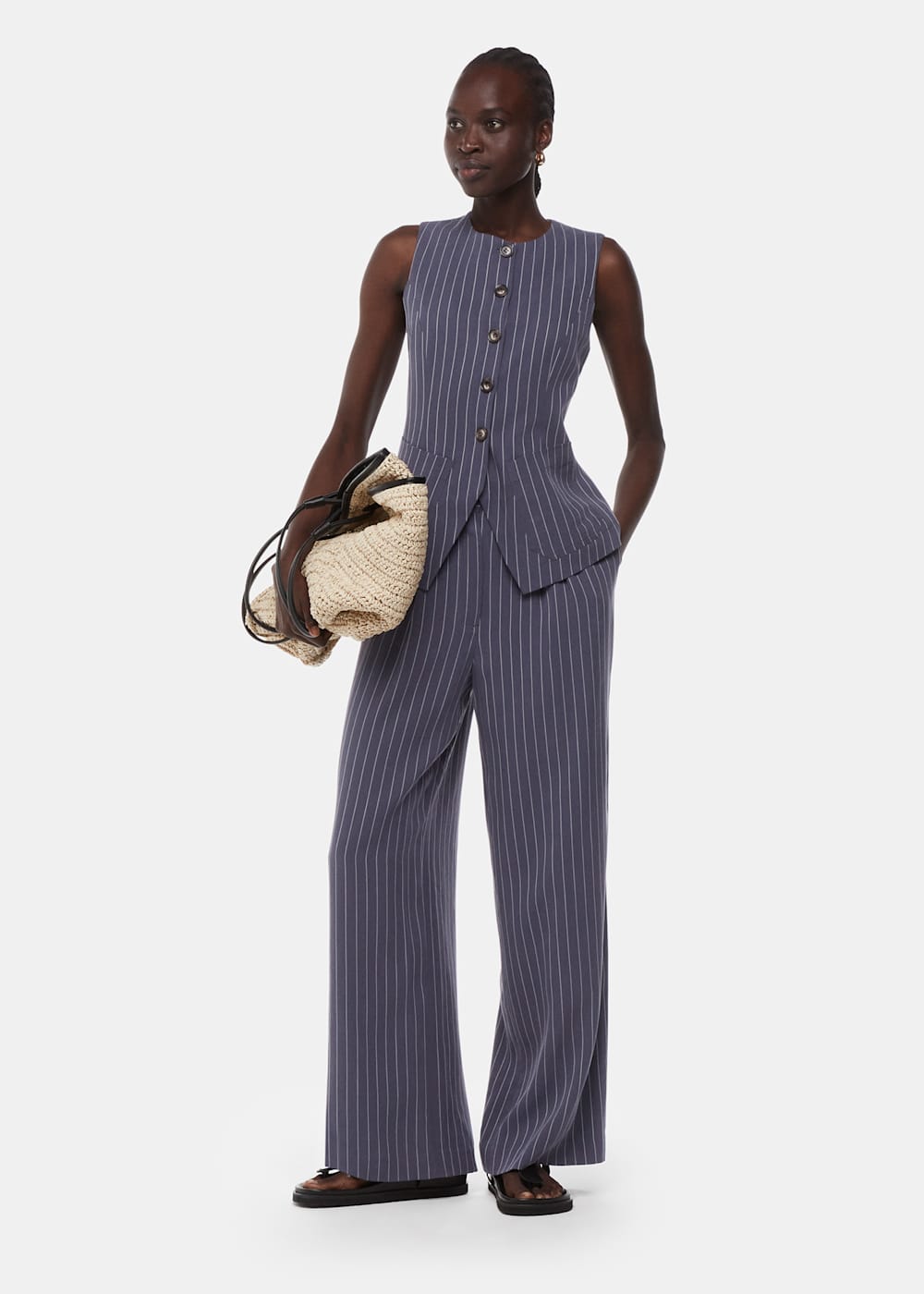 Whistle Lottie Pinstripe Waistcoat Whistle Lottie Pinstripe Waistcoat