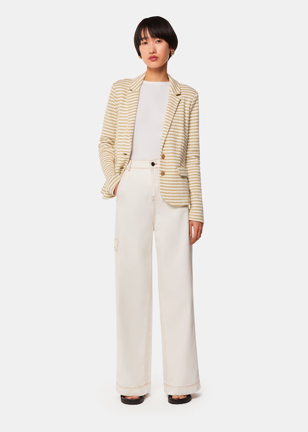 Whistles zip front jersey jacket hotsell