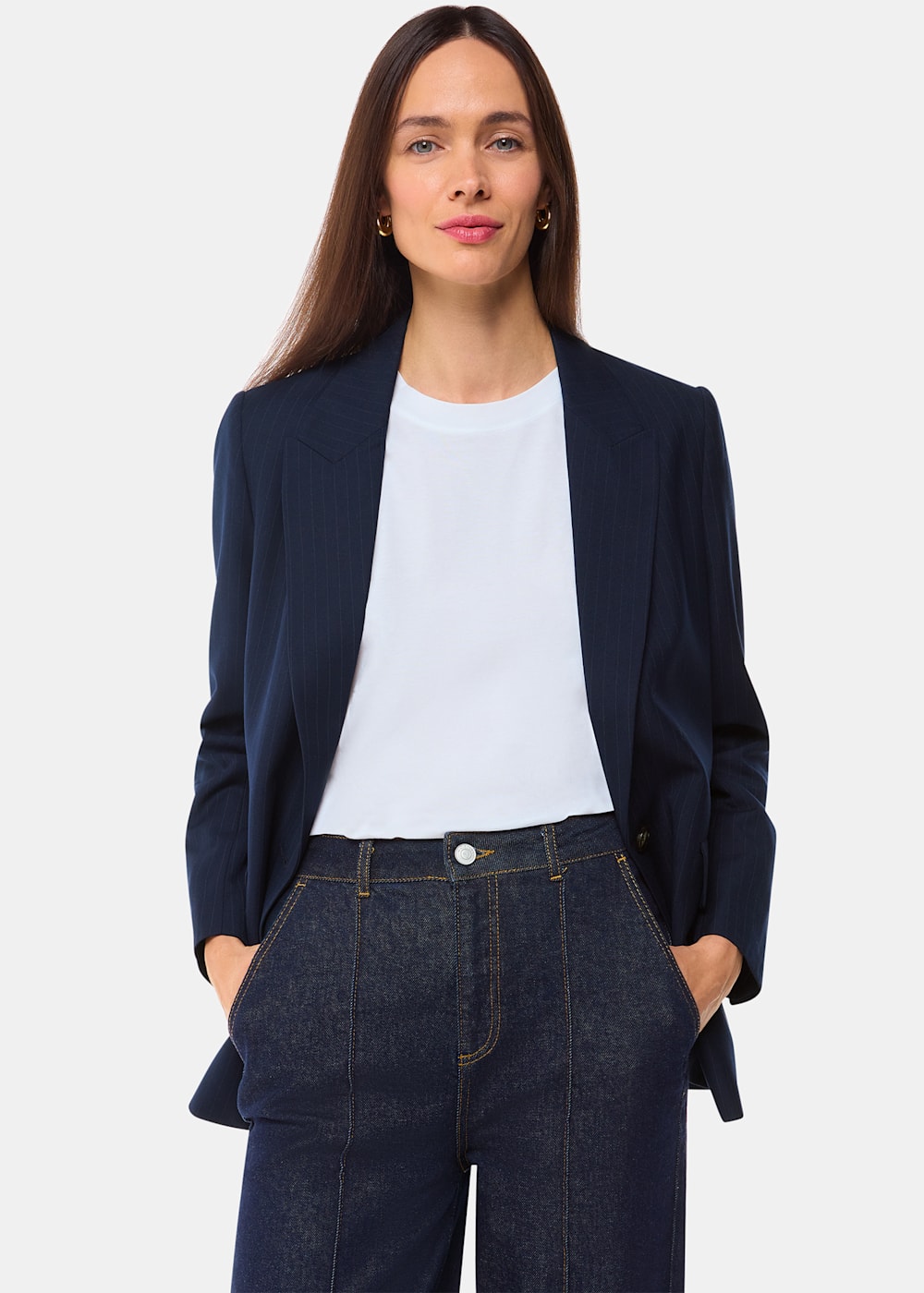 Whistles navy blazer clearance