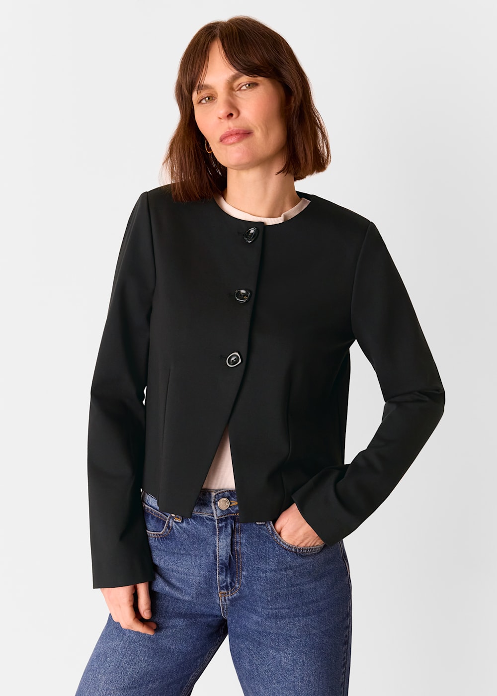 Whistles Anne Ponte Button Jacket Whistles Anne Ponte Button Jacket