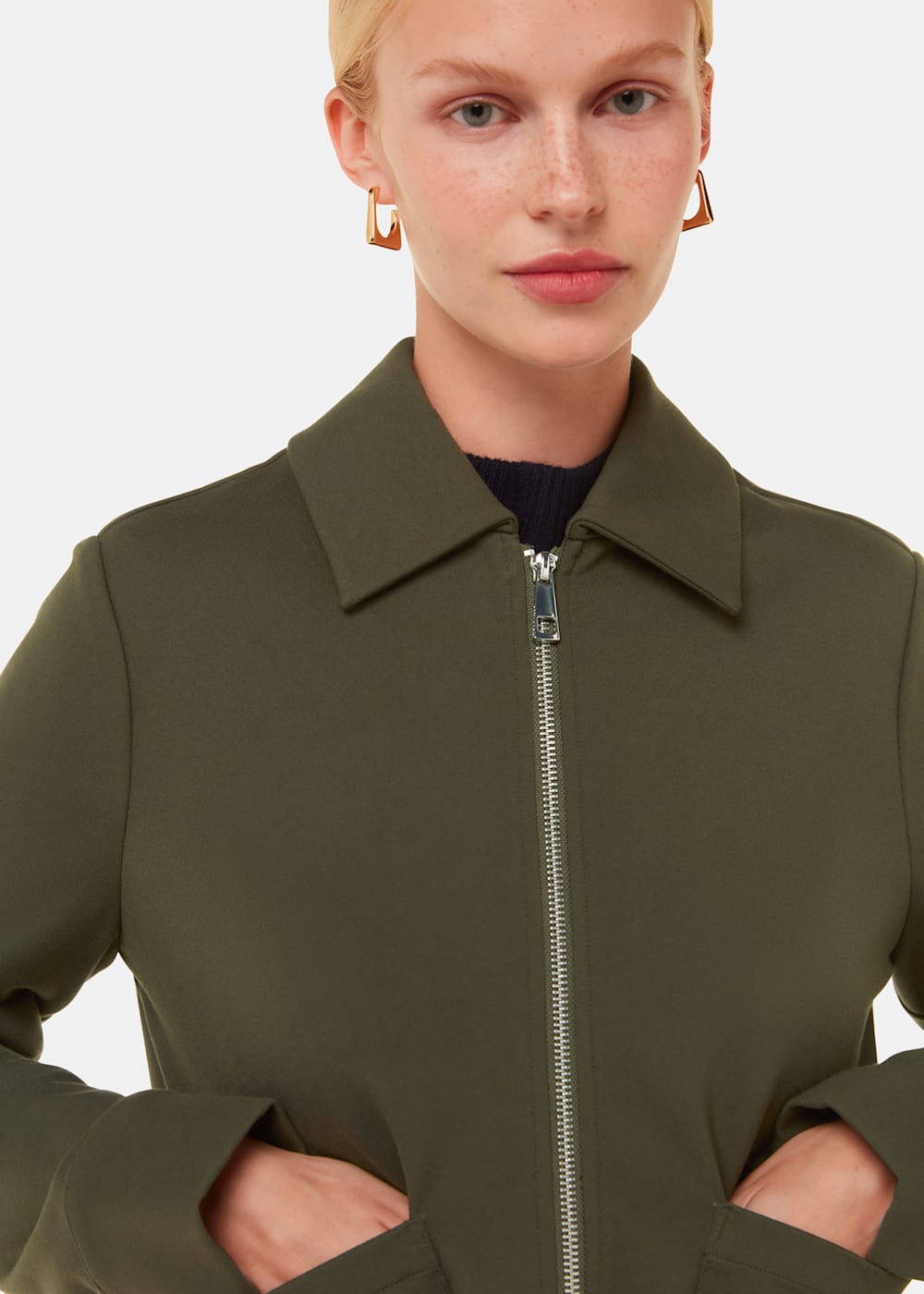 Whistles khaki jacket shop